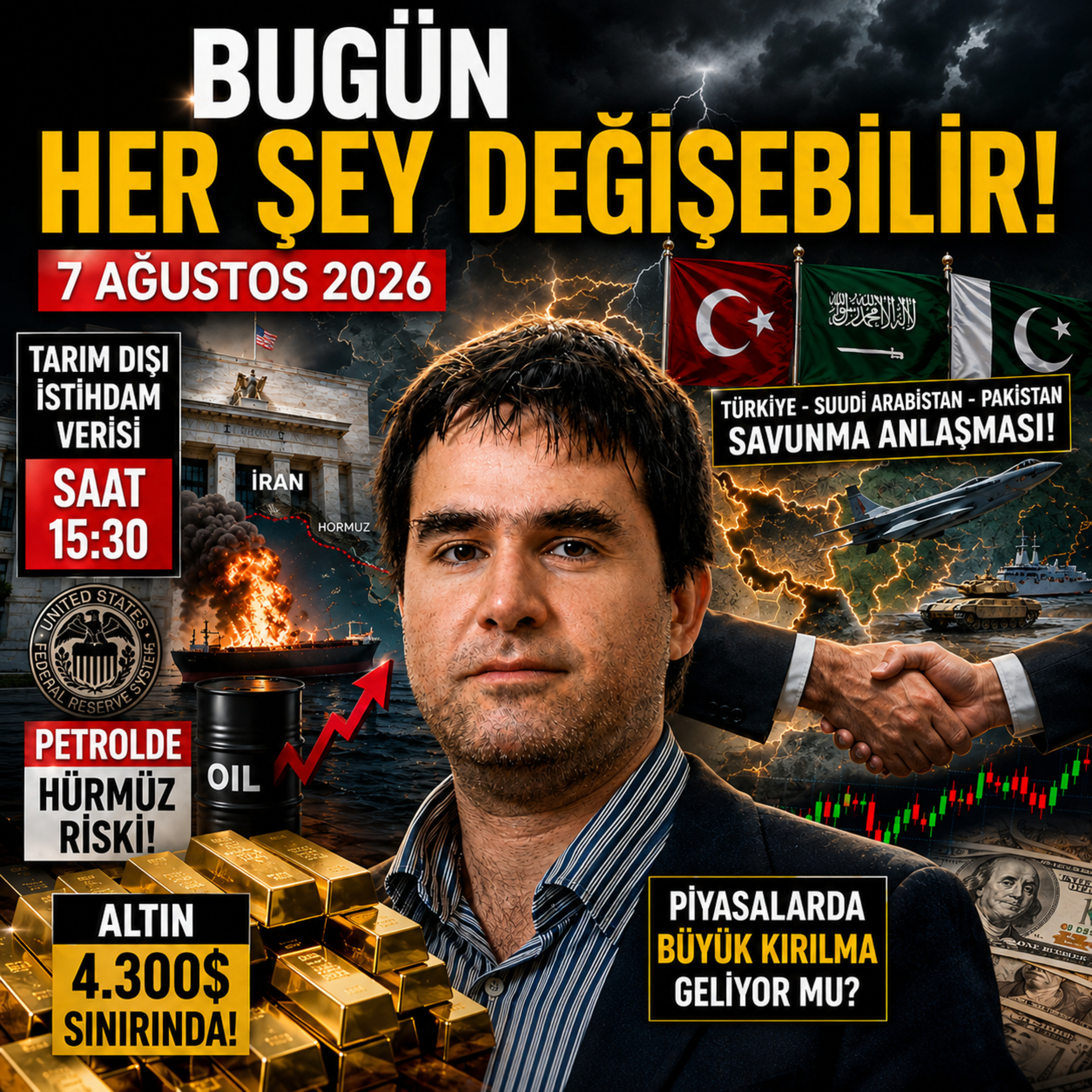 HaftaSonu Başlamadan | Altın 4.300$! ABD İstihdamı, Fed ve Türkiye-Suudi-Pakistan Paktı. episode artwork