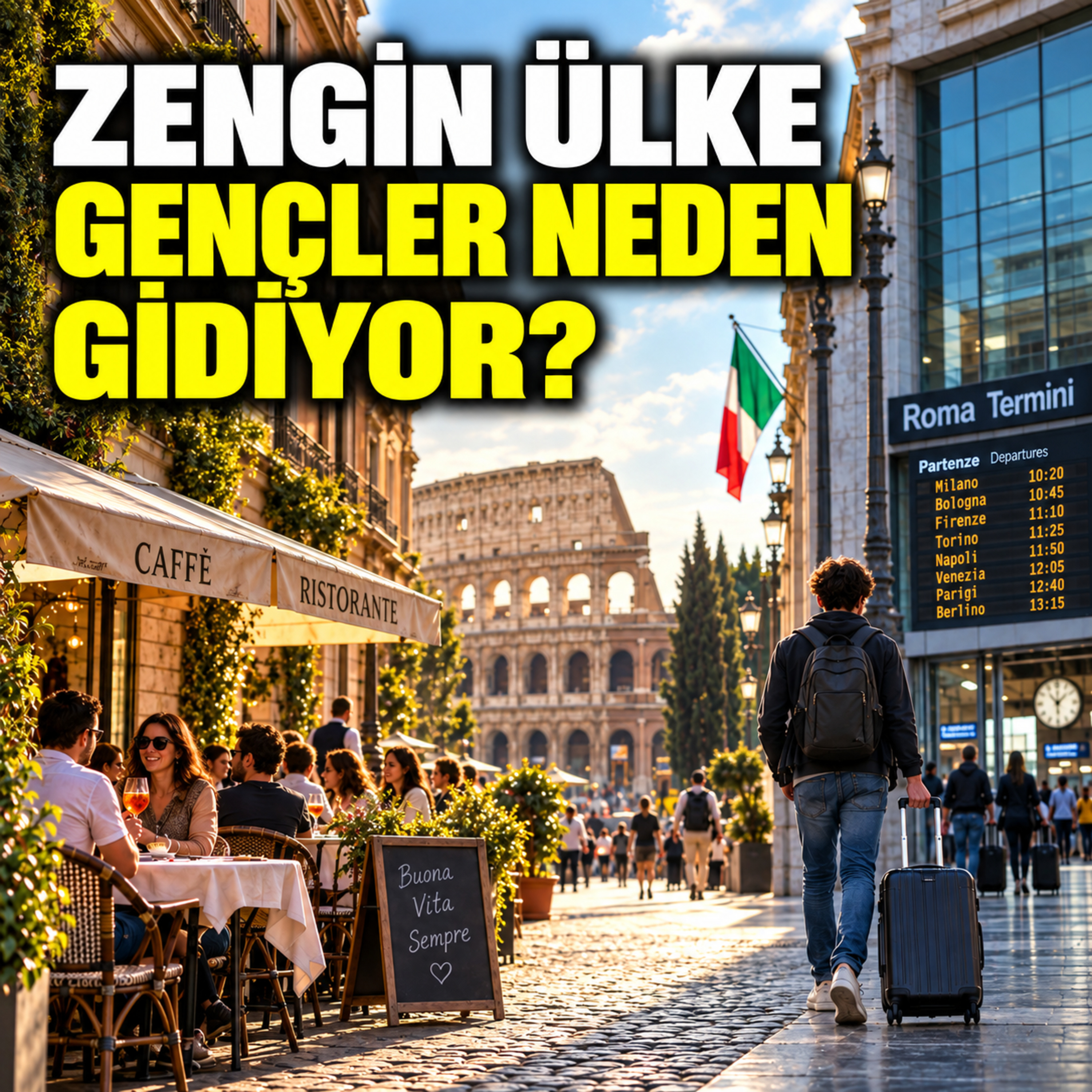 Kafeler Dolu, Gençler Gidiyor: İtalya’ya Ne Oluyor?