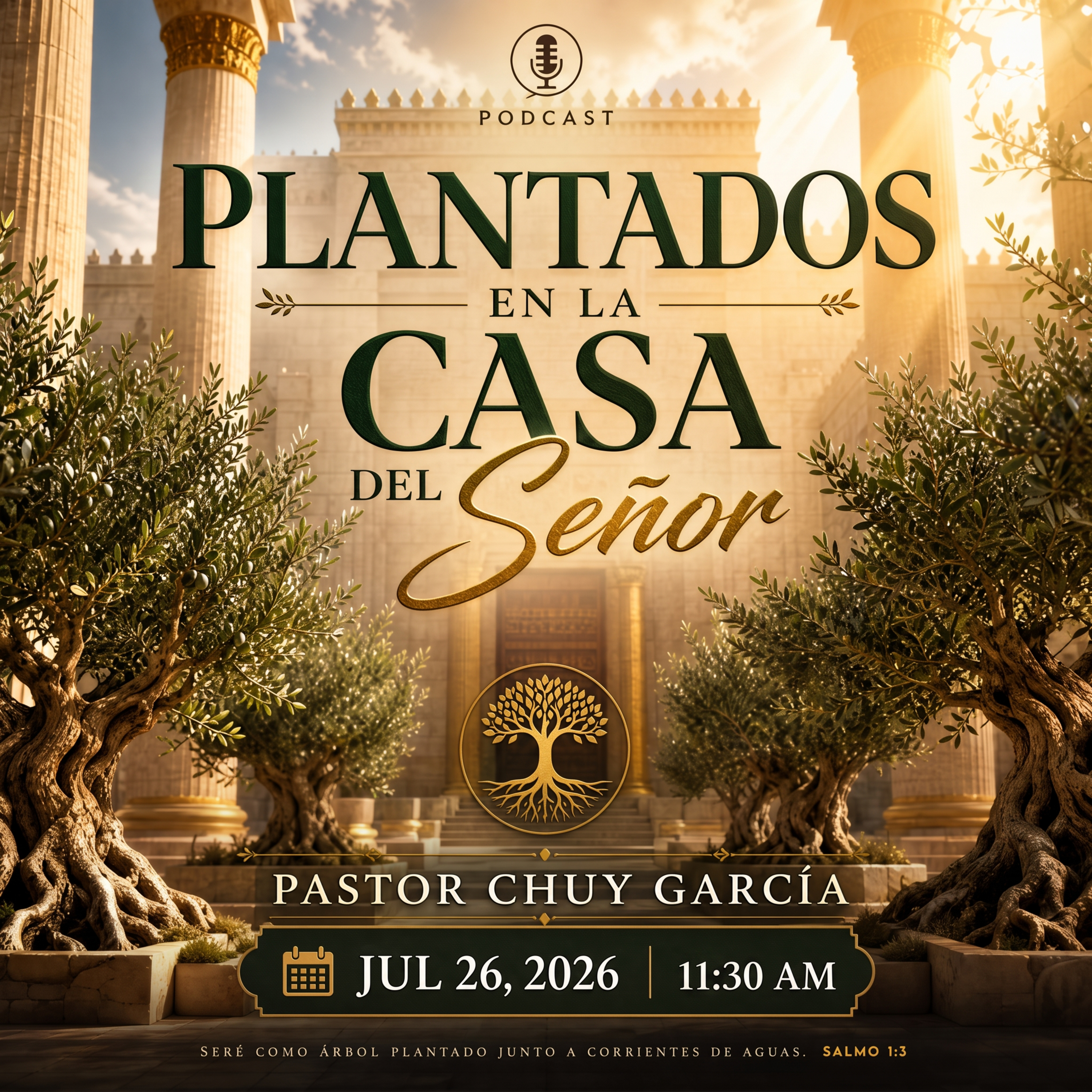 PLANTADOS EN LA CASA DEL SEÑOR || CHUY GARCIA | JUL 26 2026 / 11:30 AM episode artwork