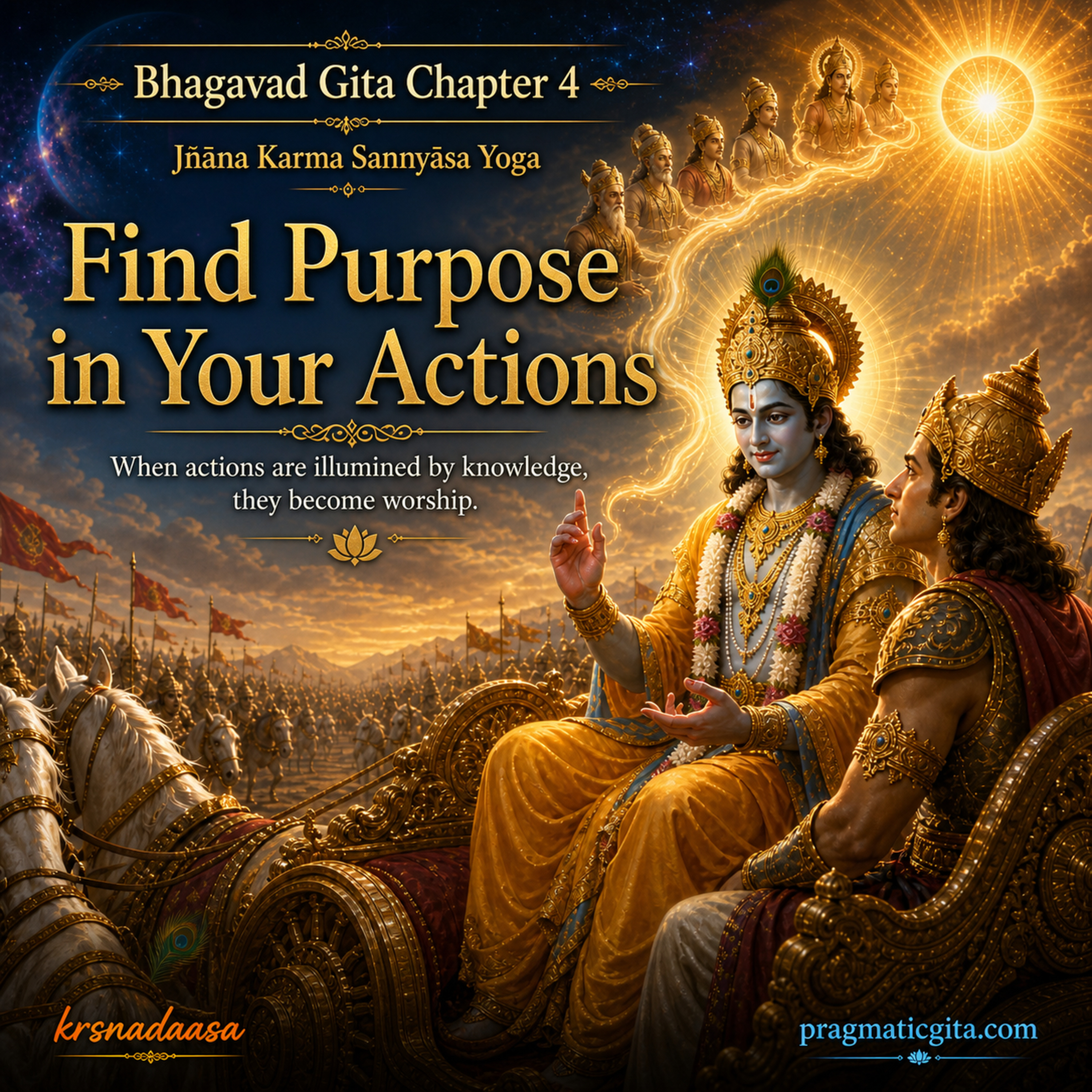 Pragmatic Gita: Chapter 4: Introduction: Fine Purpose In Your Actions [4.0 - 4.0]