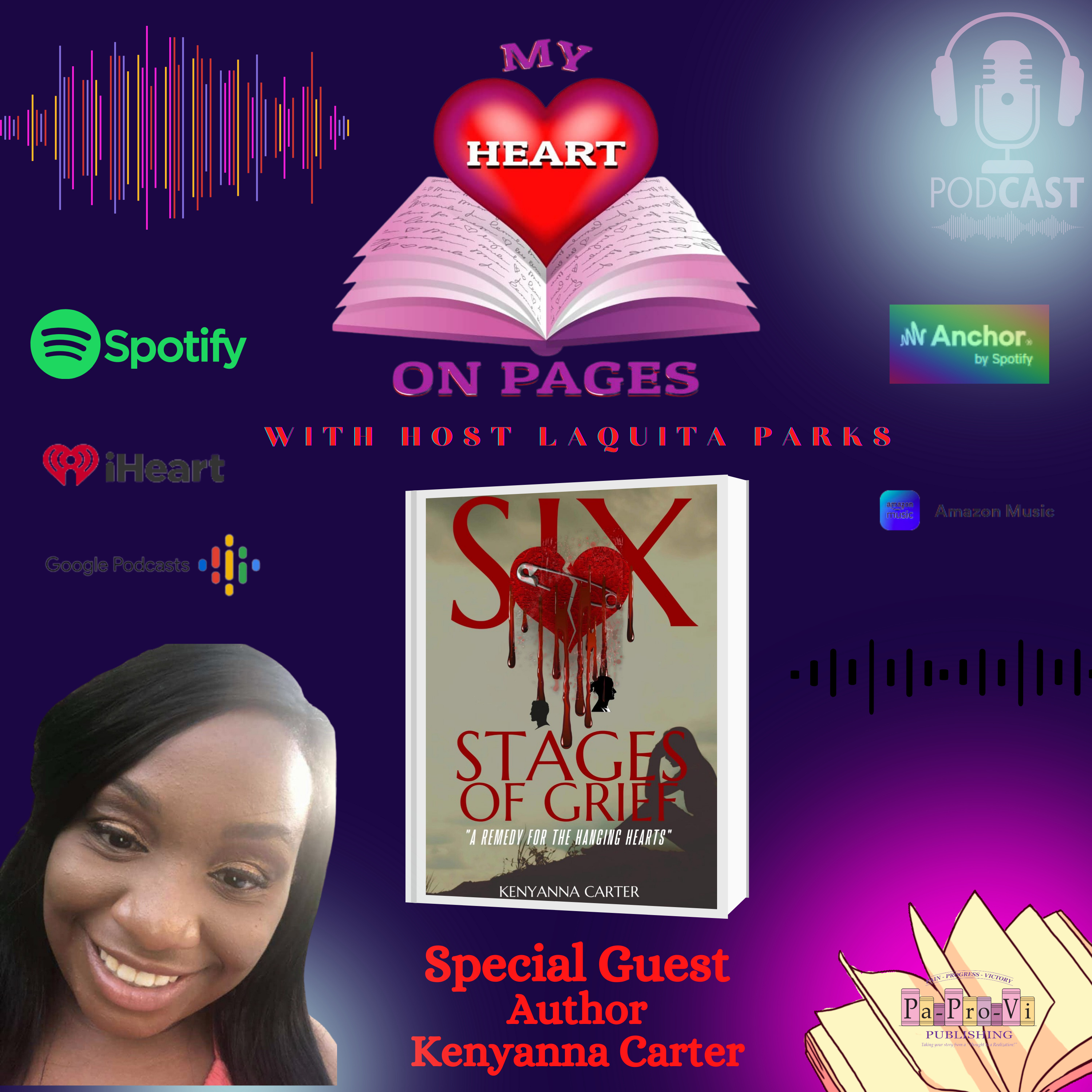 6 Stages of Grief: Relationships, A Remedy For A Hanging Heart Interview with Author Keyanna Carter and LaQuita Parks, CEO & Founder of Pa-Pro-Vi Publishing episode artwork