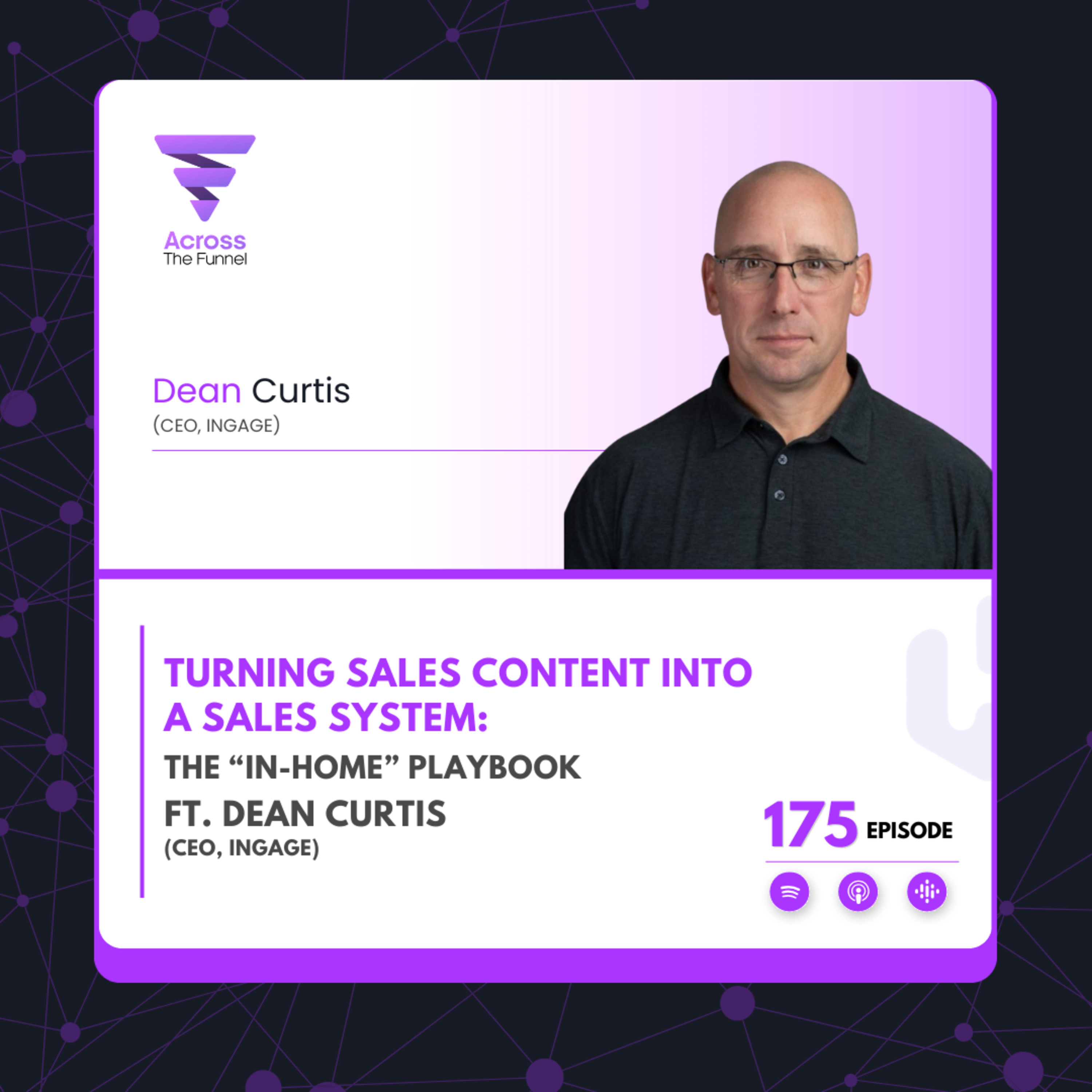 Ep # 175: Turning Sales Content Into a Sales System: The “In-Home” Playbook ft. Dean Curtis (CEO, Ingage) episode artwork