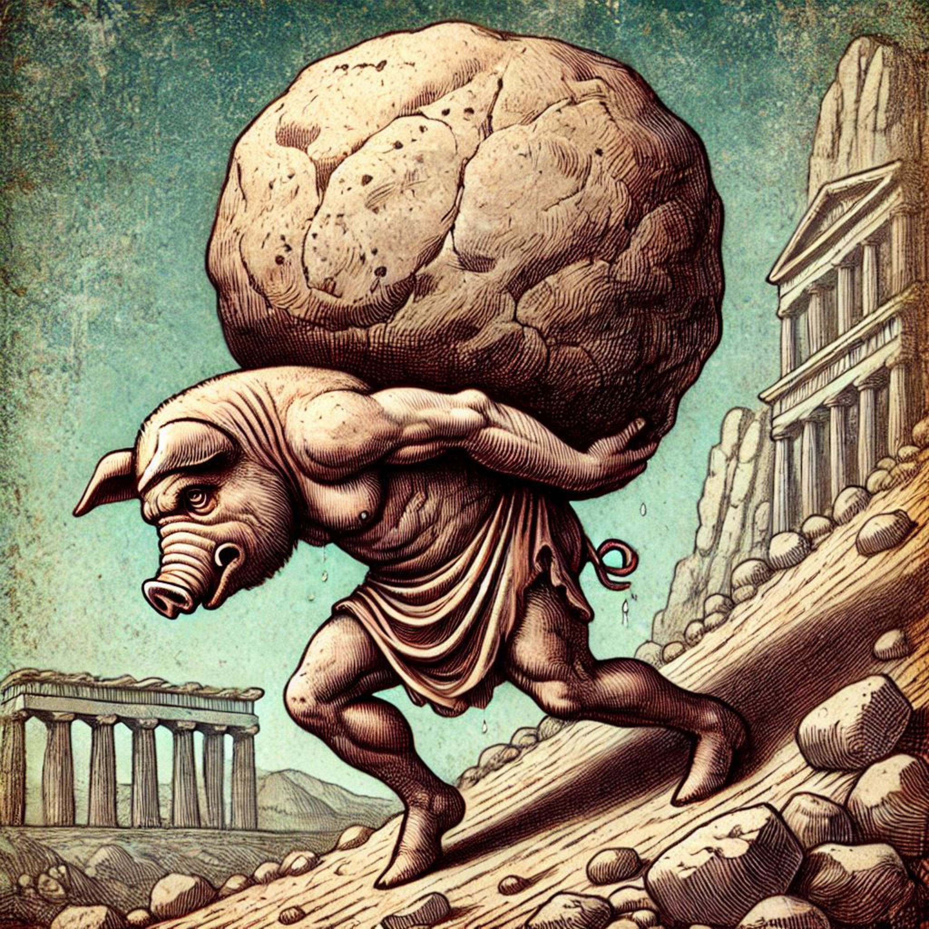 Cerdo en el Lodo