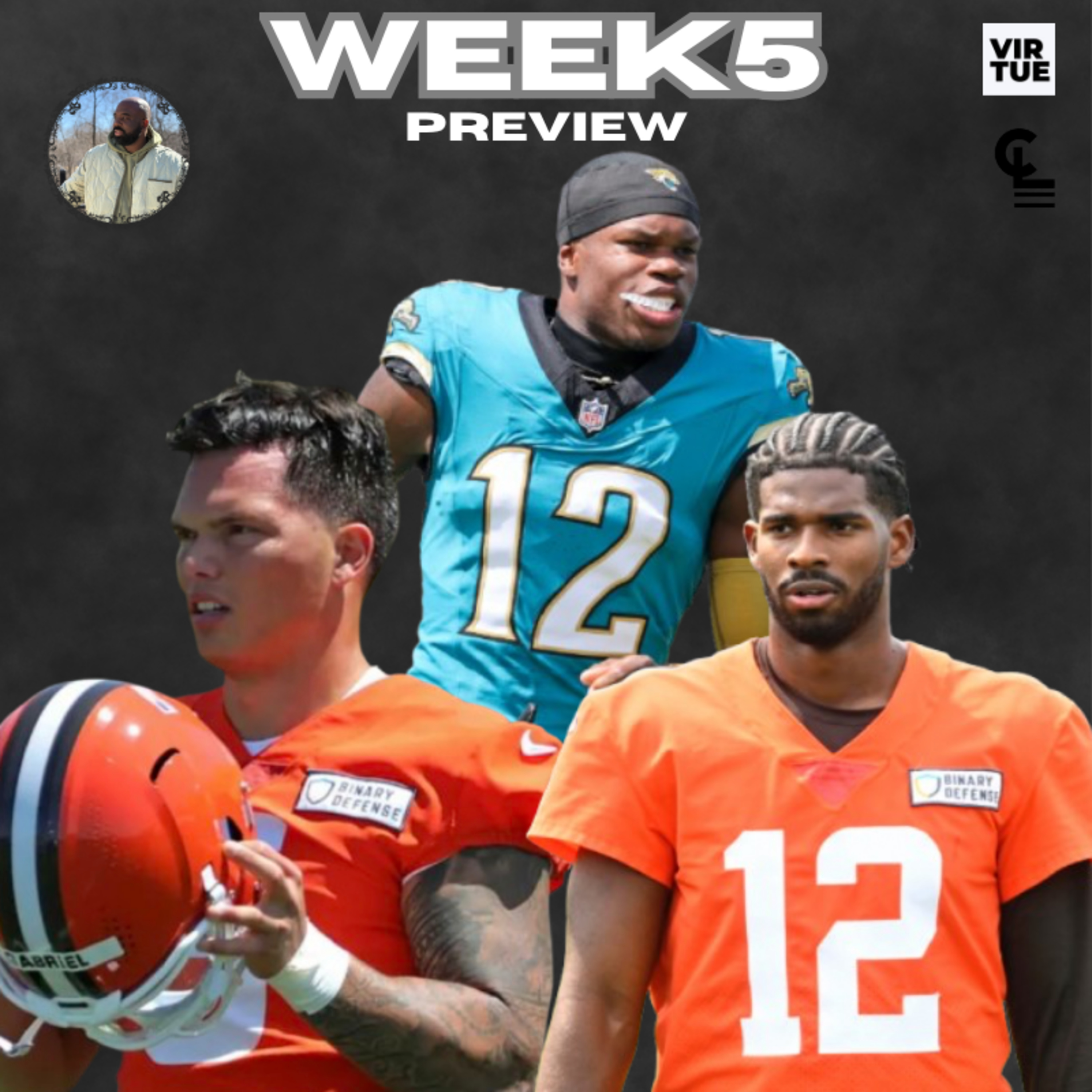 NFL Week 5 Preview: Dillon Gabriel Starting, Shedeur Sanders QB3, Travis Hunter Role, AJ Brown Comments