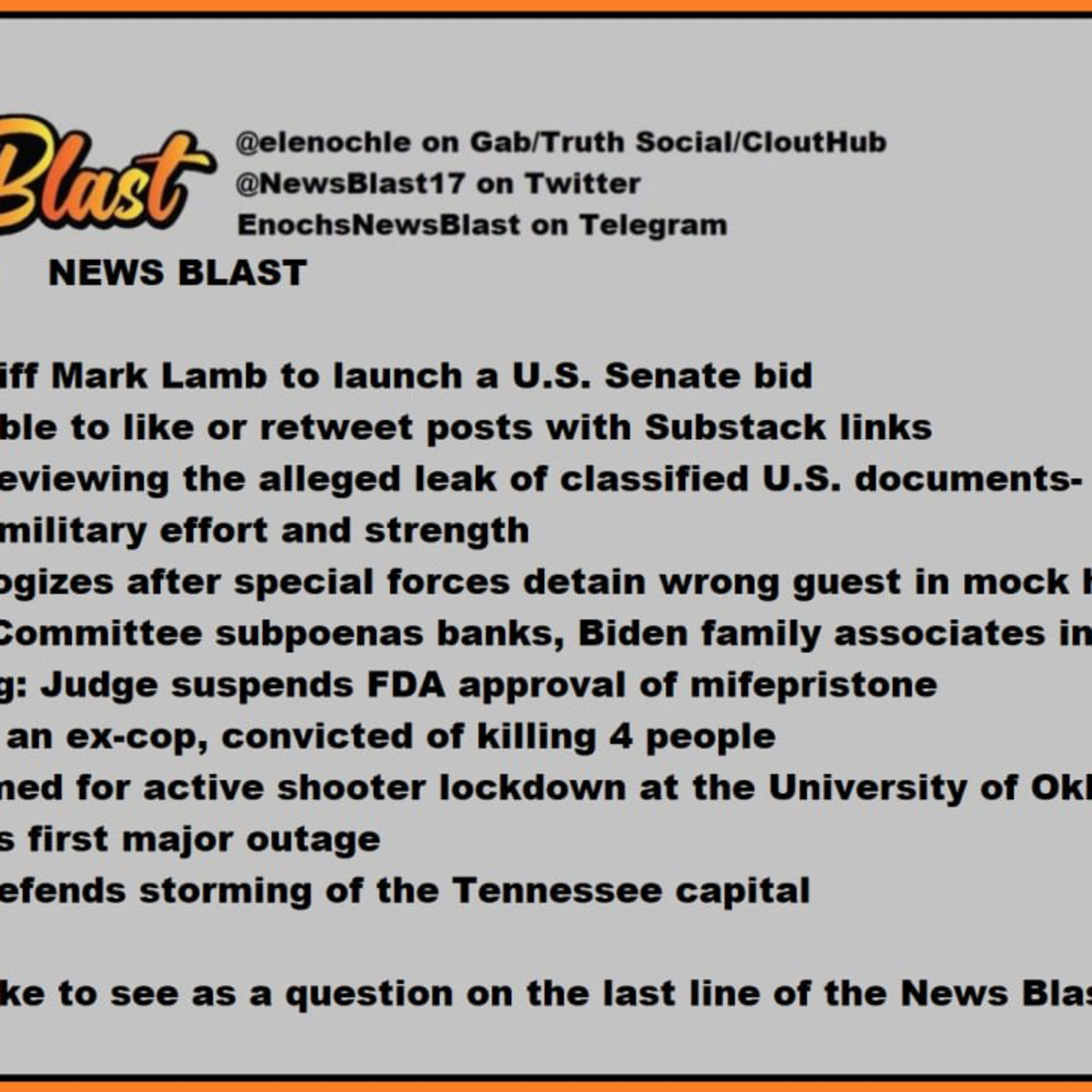 Friday, April 7, 2023 News Blast episode artwork