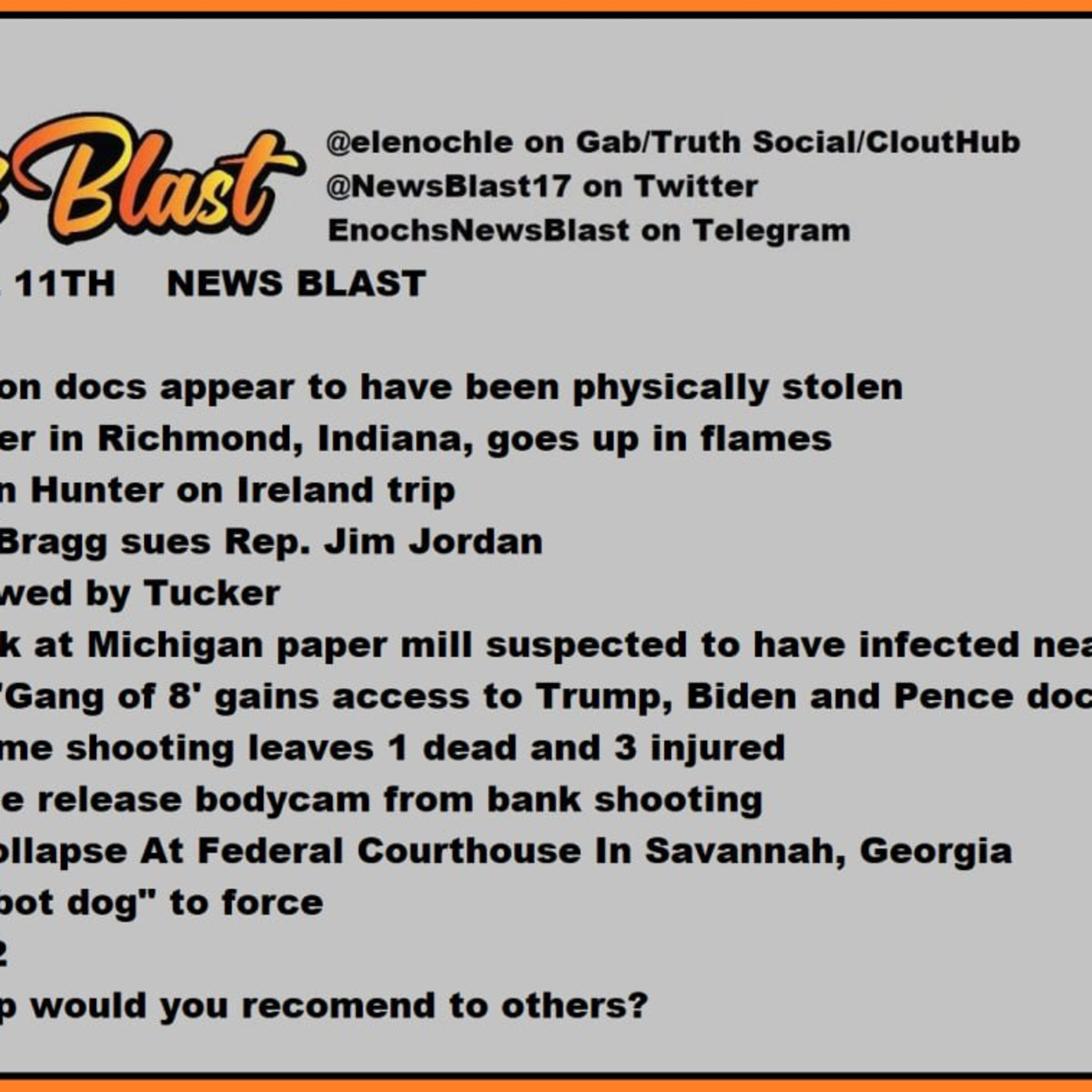 Tuesday, April 11, 2023 News Blast episode artwork