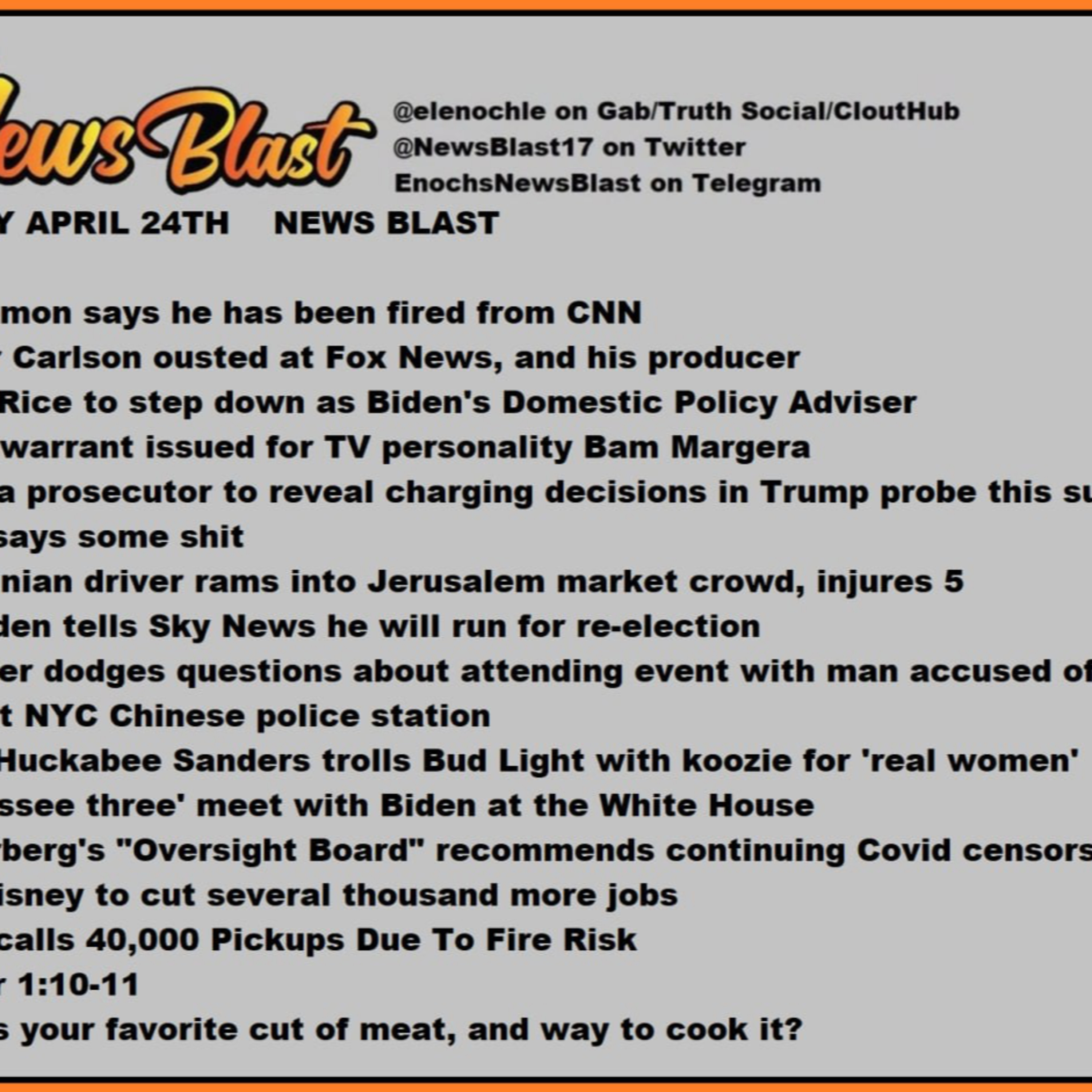 Monday, April 24, 2023 News Blast.  episode artwork