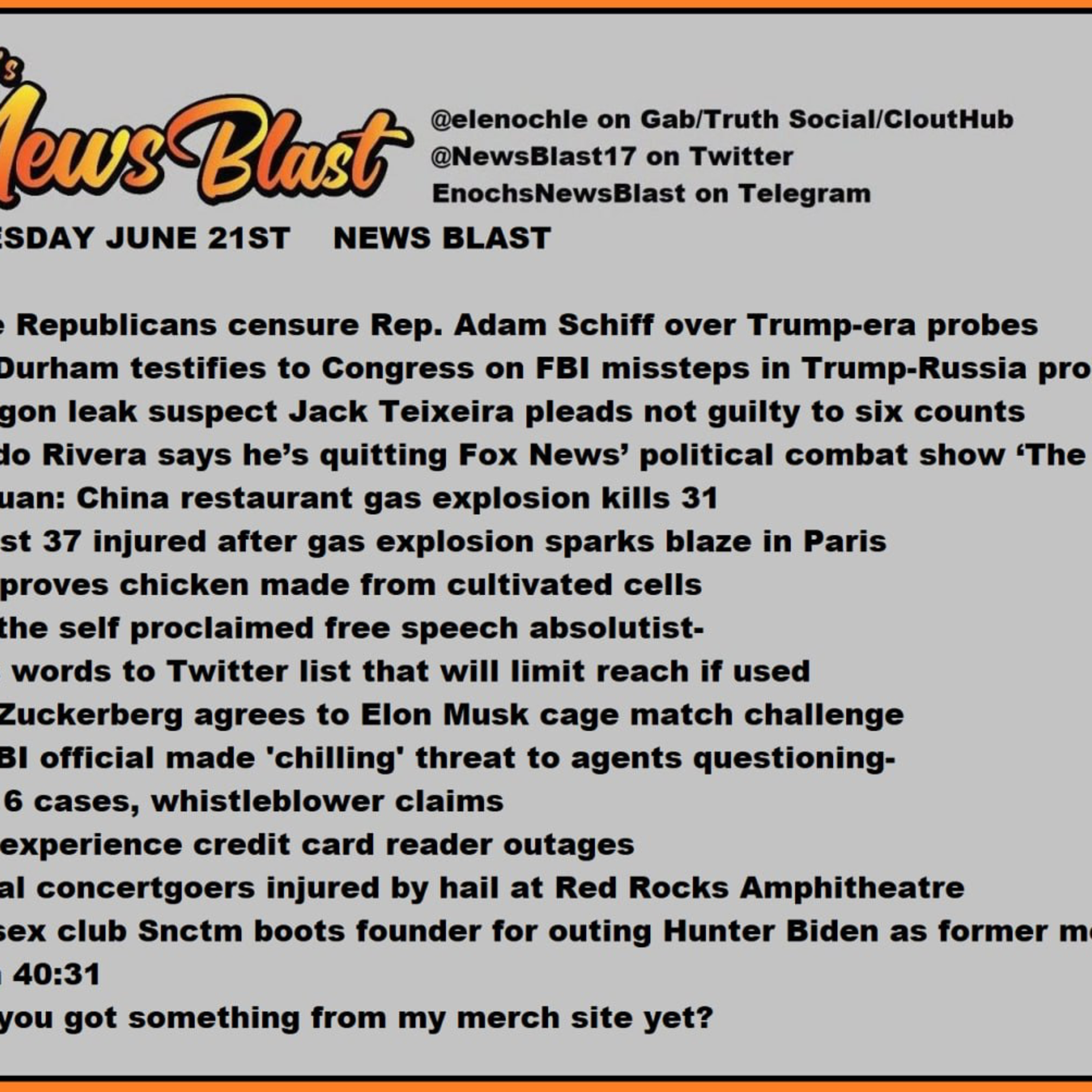 Wednesday, June 21, 2023 News Blast  episode artwork