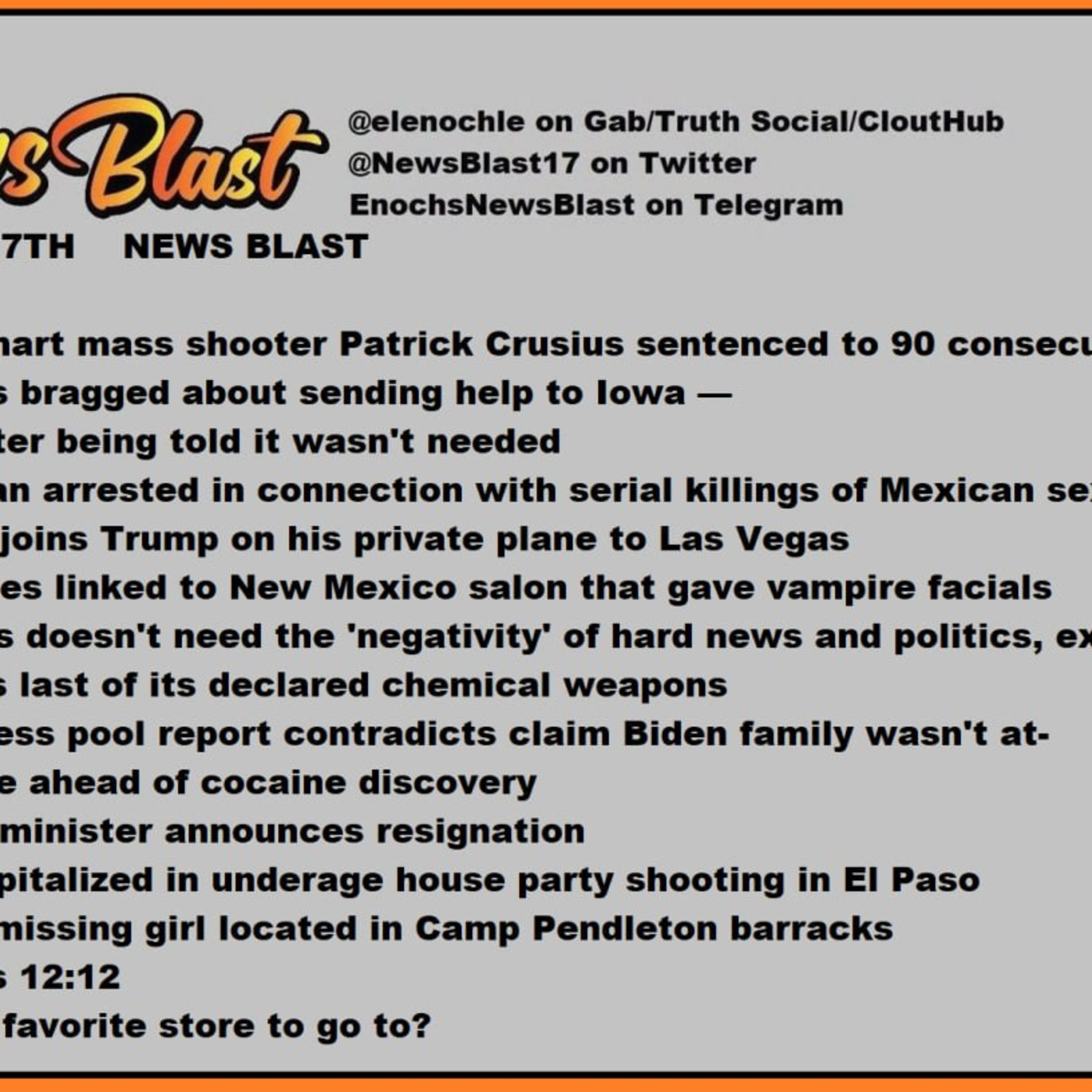 Friday, July 7, 2023 News Blast.  episode artwork