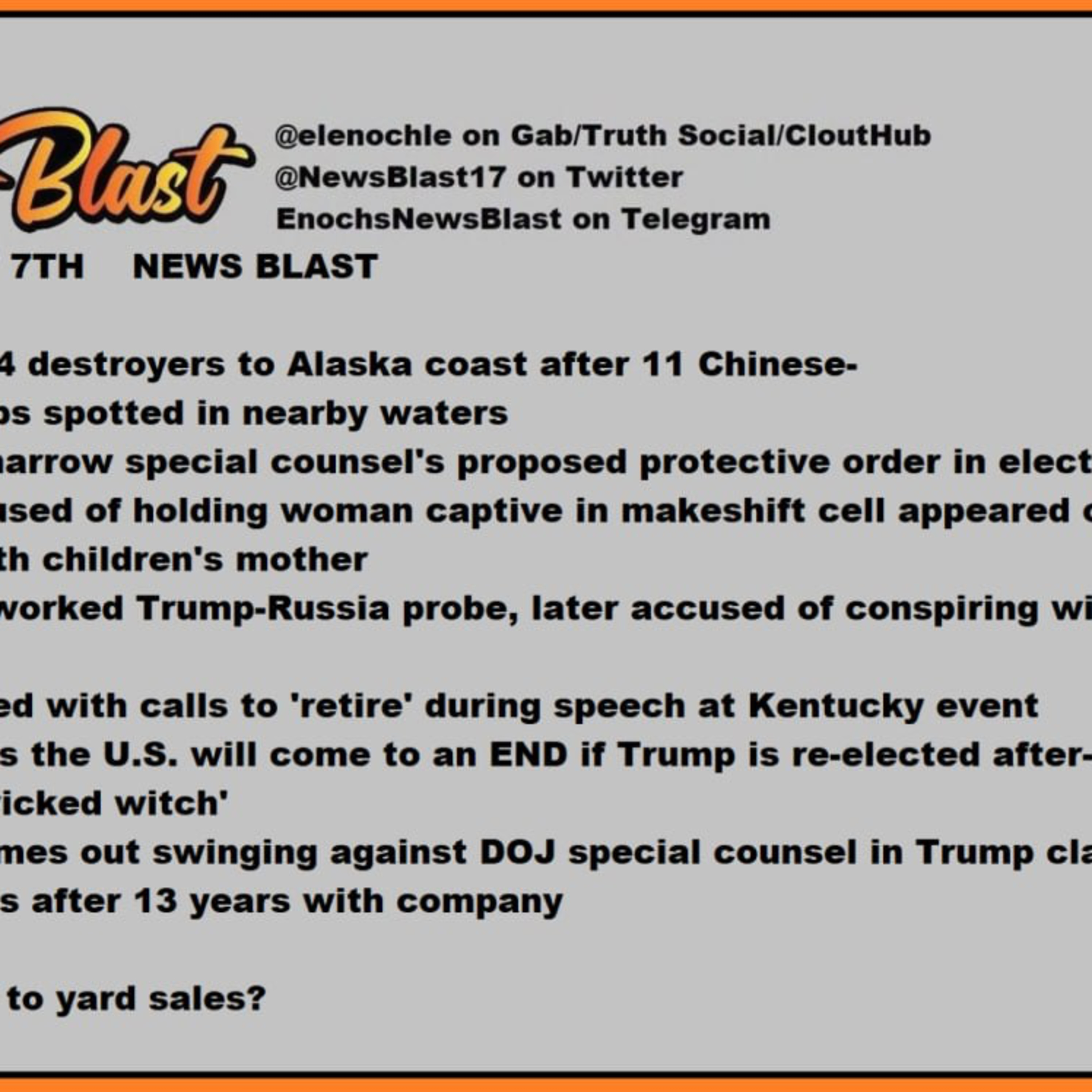 Monday, August 7, 2023 News Blast episode artwork
