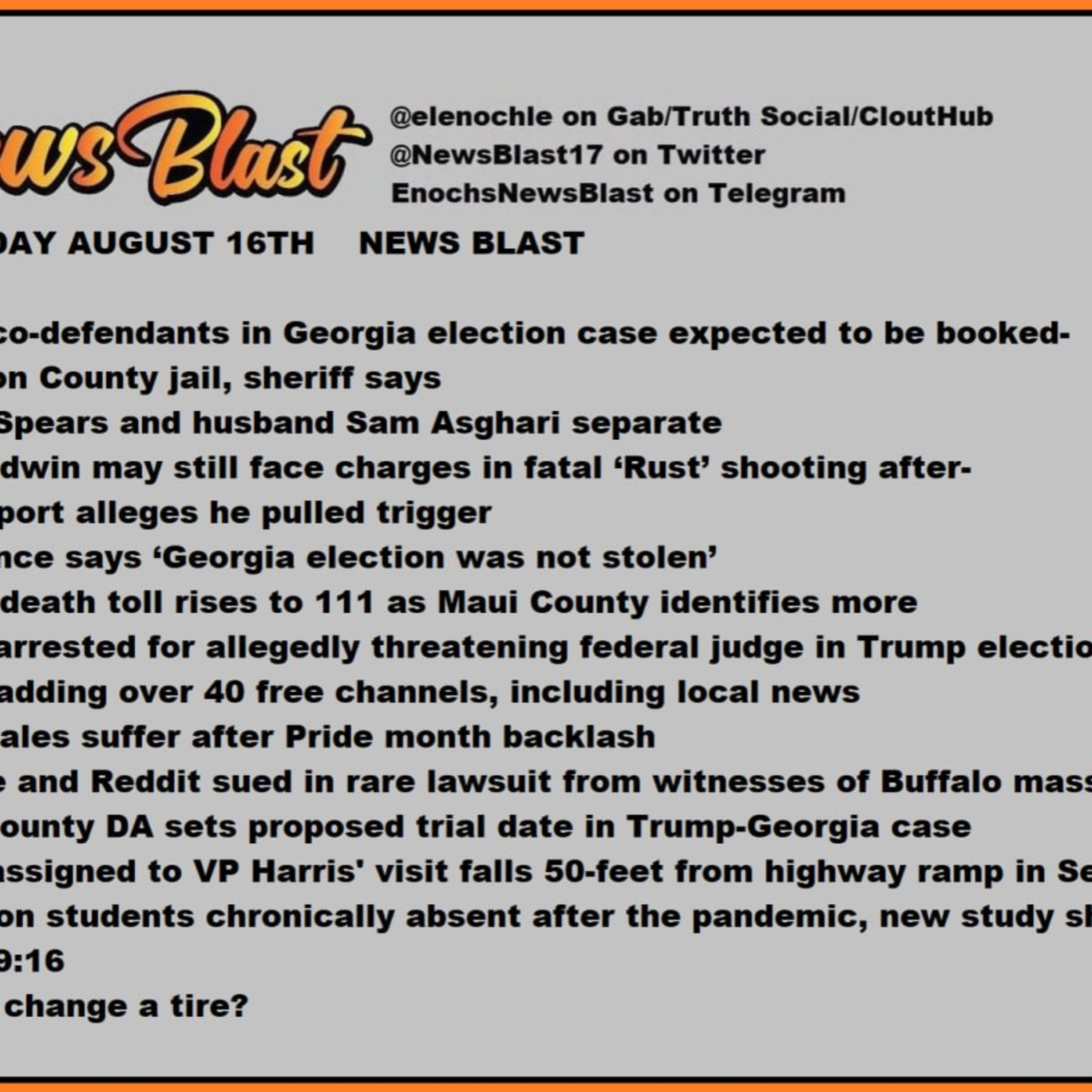 Wednesday, August 16, 2023 News Blast  episode artwork