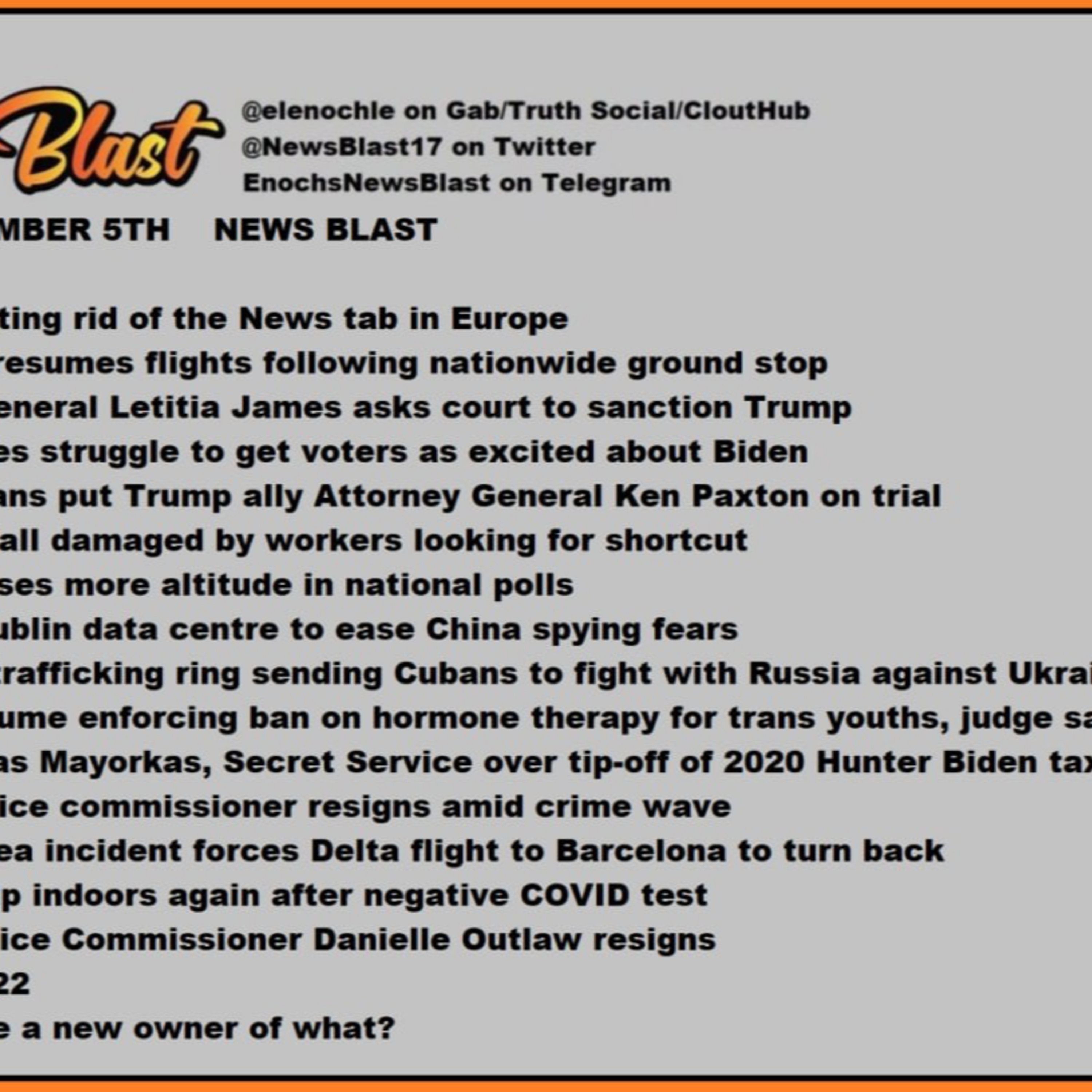 Monday, September 4, 2023 News Blast episode artwork