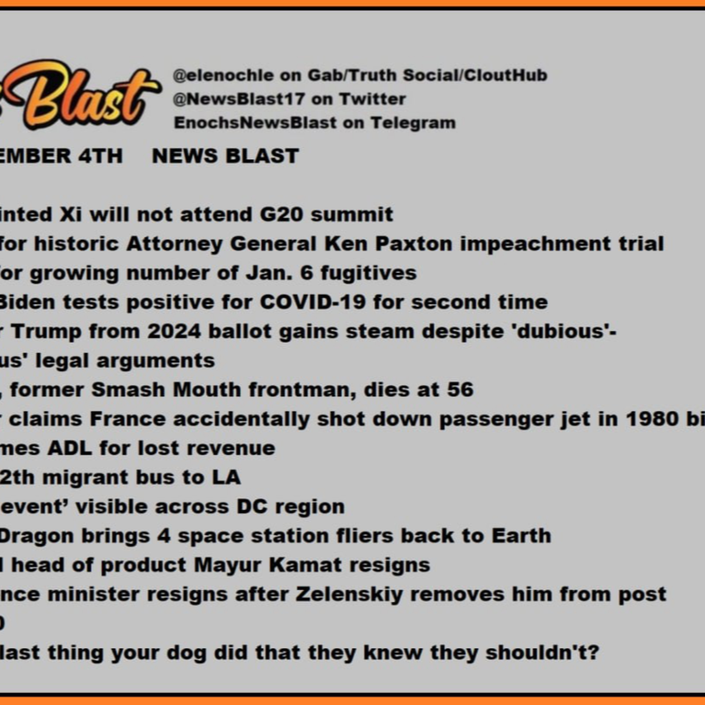Tuesday, September 5, 2023 News Blast  episode artwork
