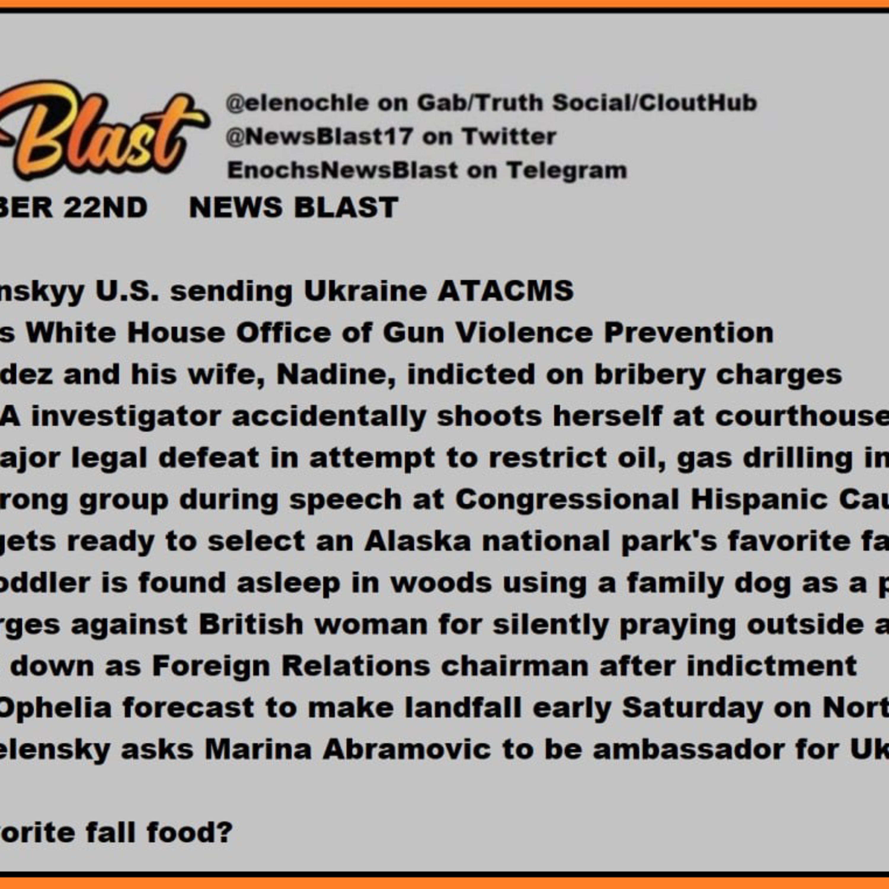 Friday, September 22, 2023 News Blast  episode artwork