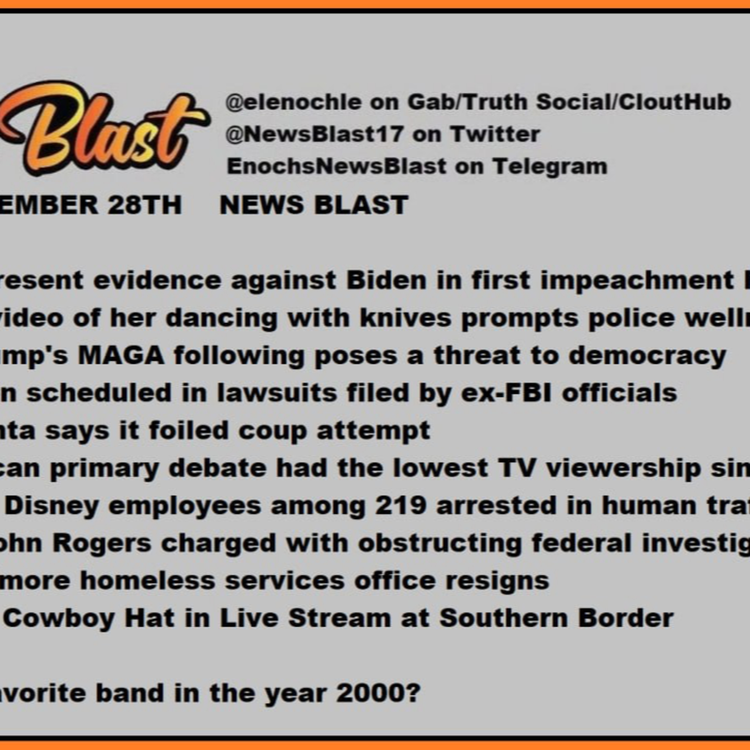 Thursday, September 28, 2023 News Blast  episode artwork