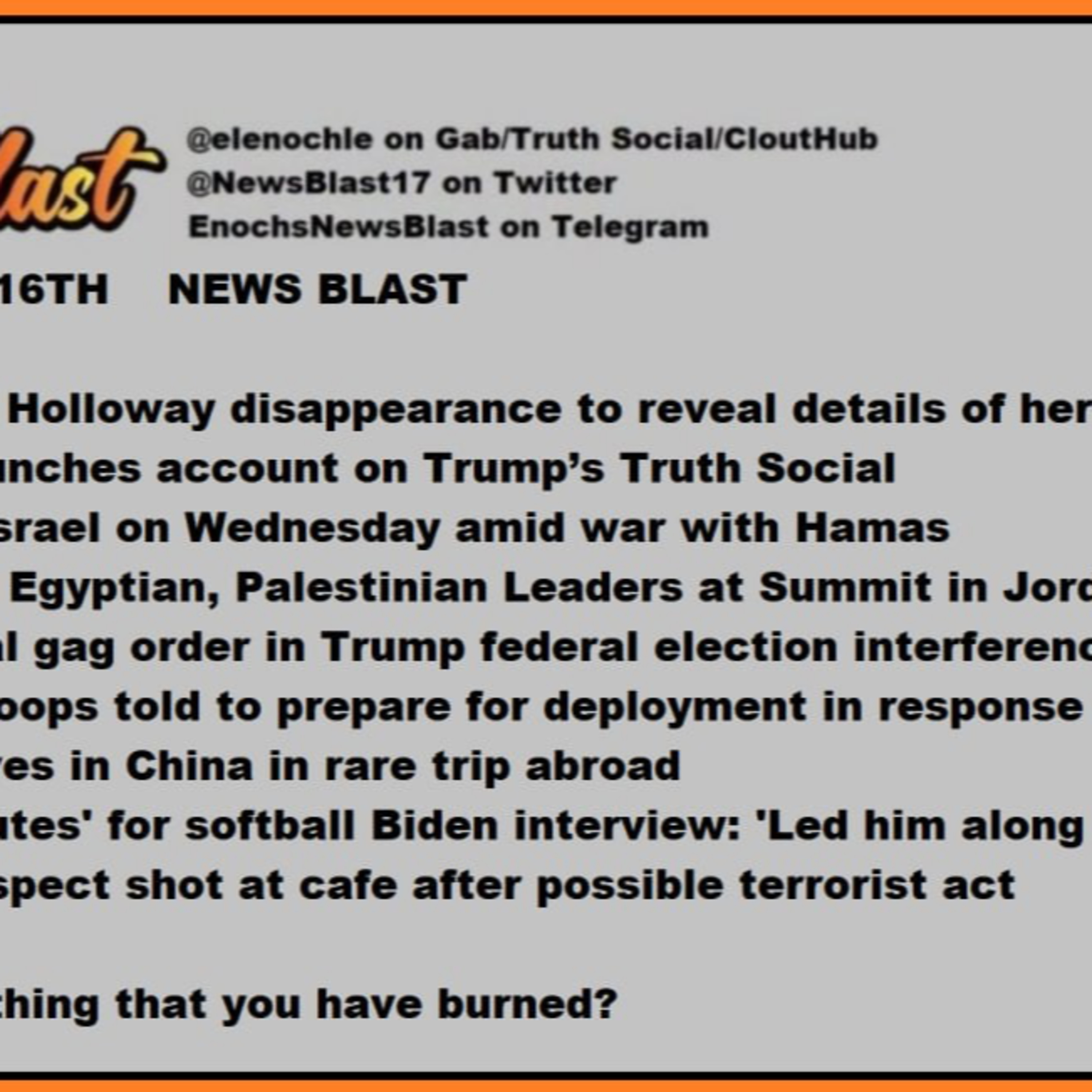 Monday, October 16, 2023 News Blast  episode artwork