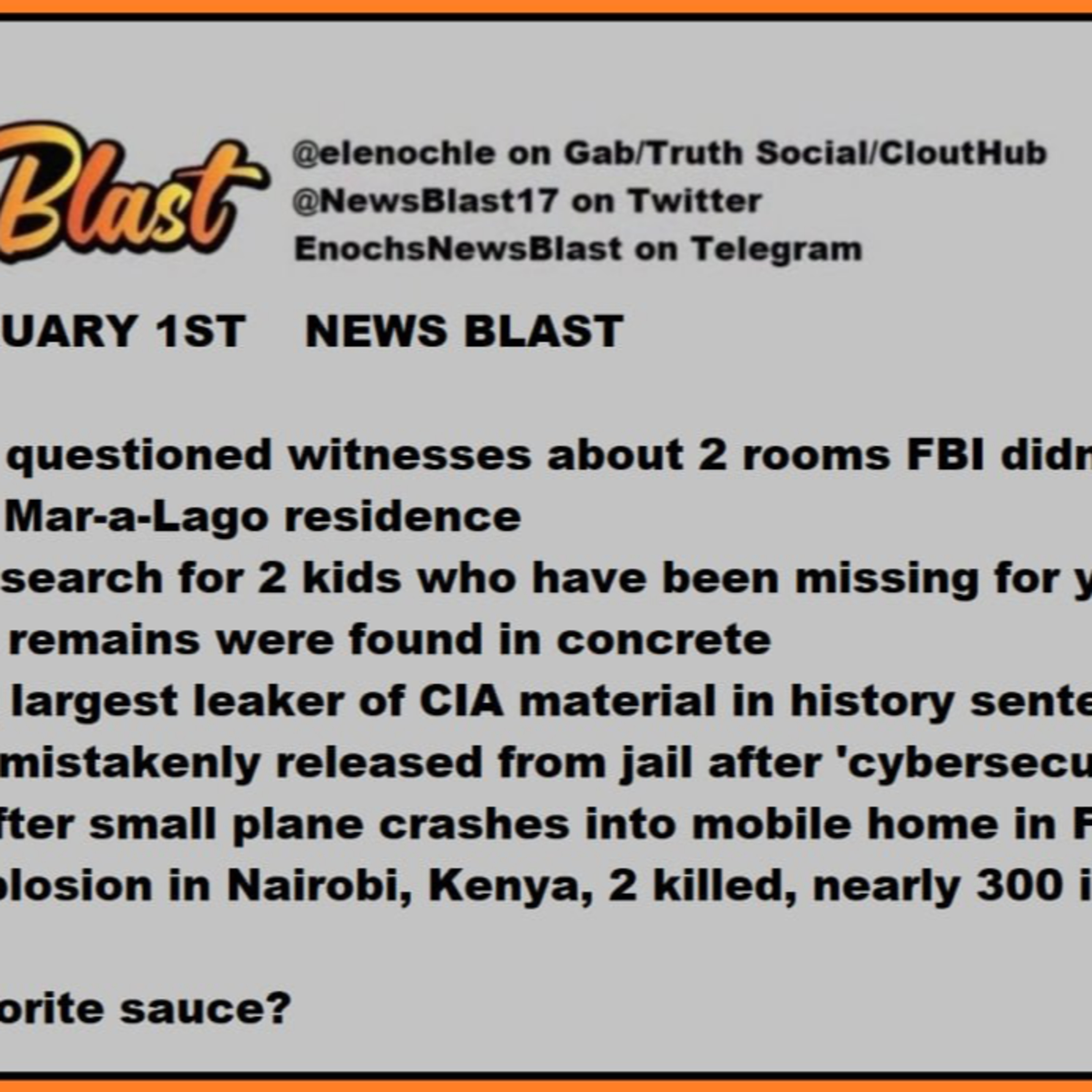 Thursday, February 1, 2024 News Blast episode artwork
