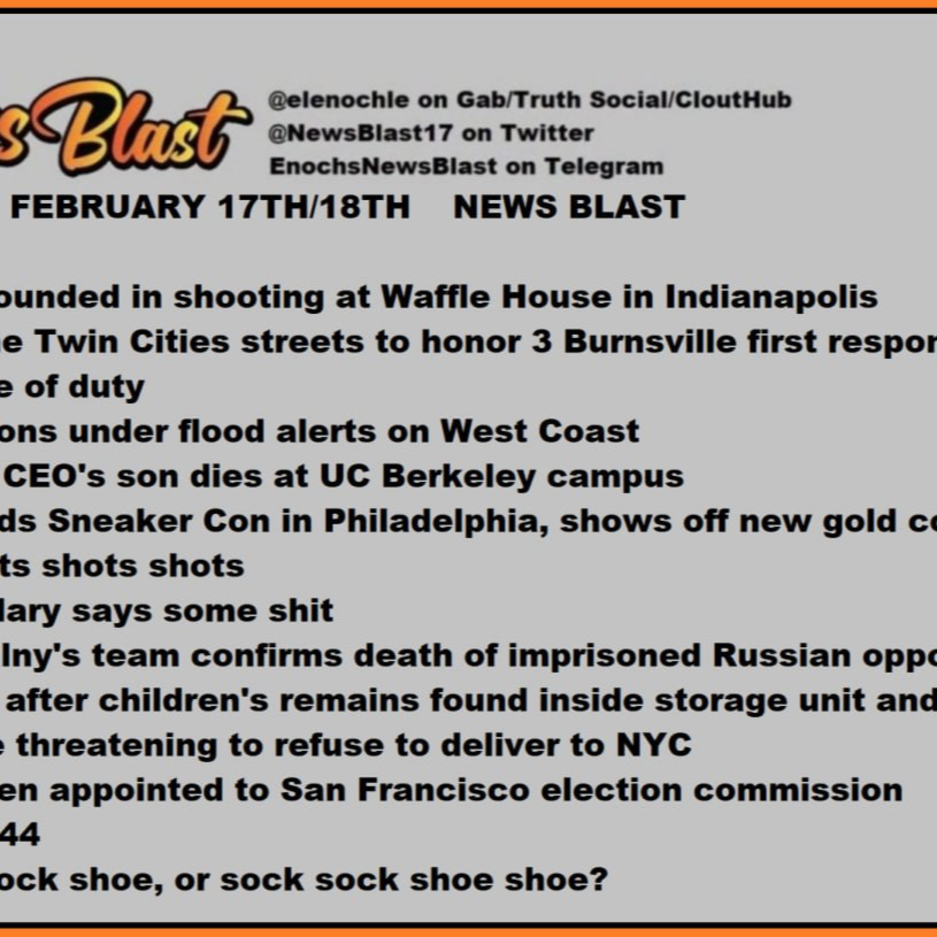 Weekend February 17/18, 2024 News Blast episode artwork