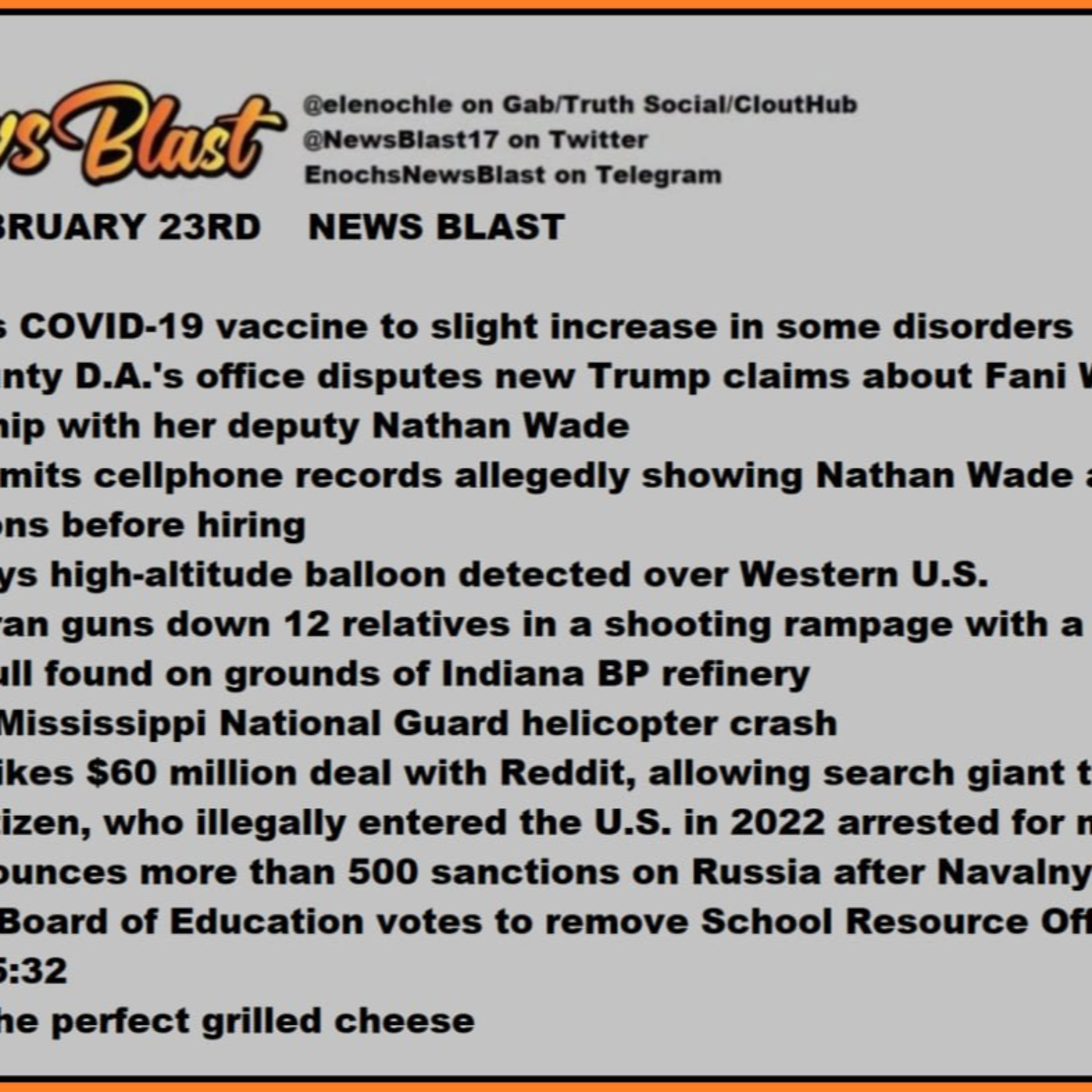 Friday, February 23, 2024 News Blast episode artwork