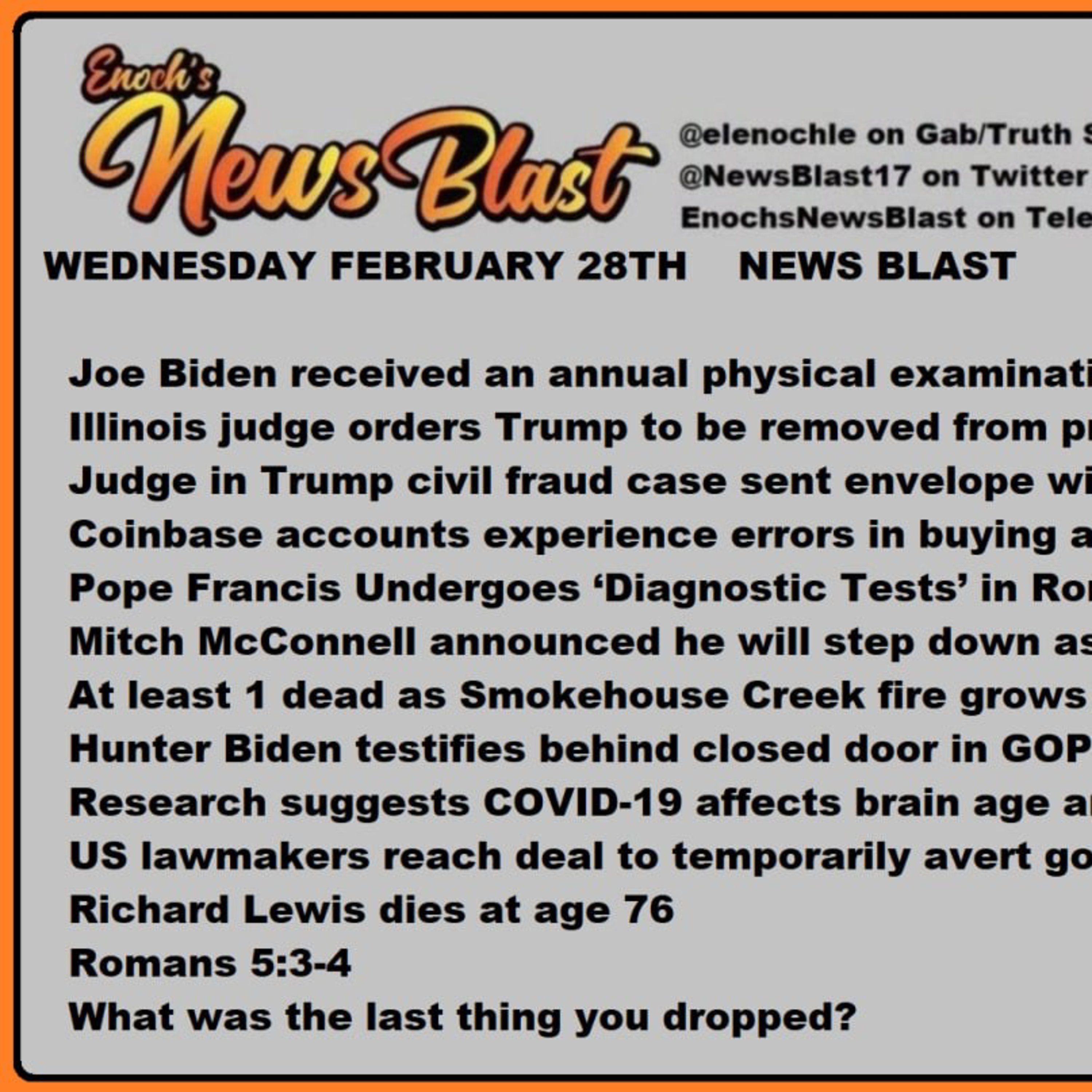 Wednesday, February 29, 2024 News Blast episode artwork