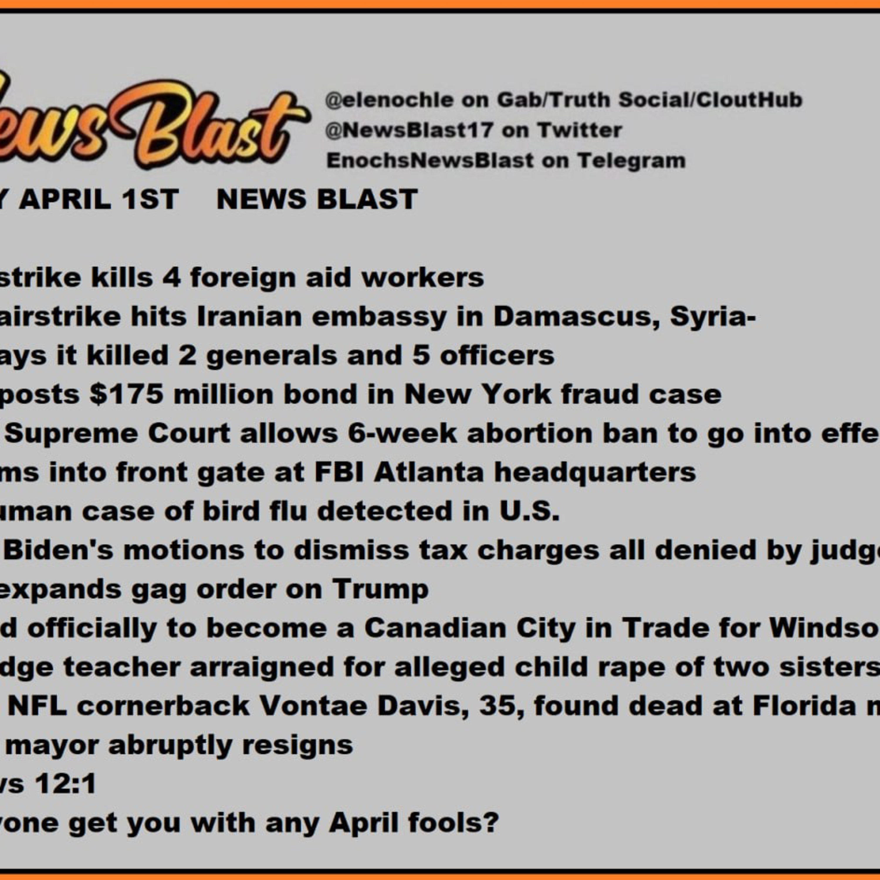 Monday April 1, 2024 News Blast.mp4 episode artwork