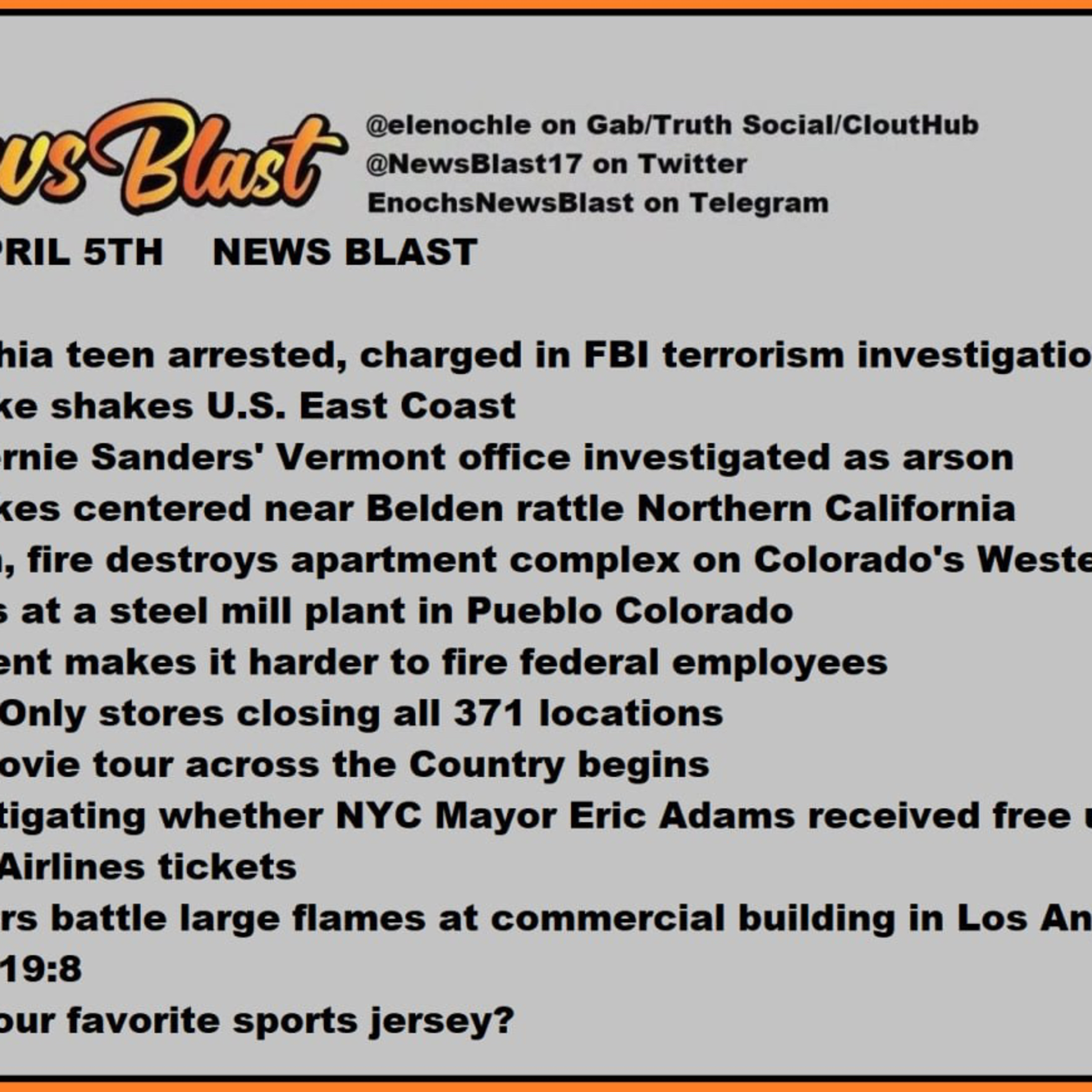 Friday, April 5, 2024 News Blast episode artwork