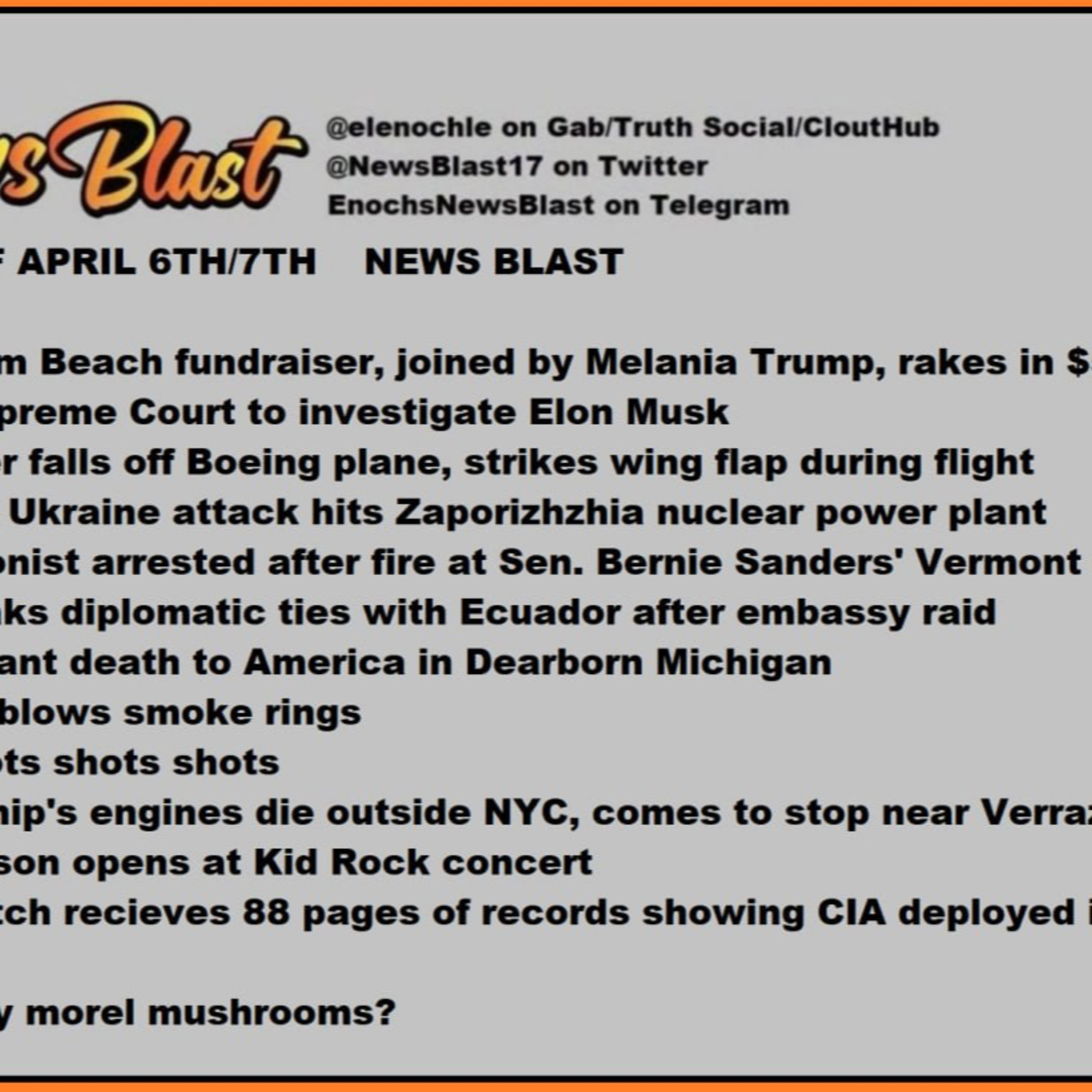 Weekend of April 6/7, 2024 News Blast  episode artwork