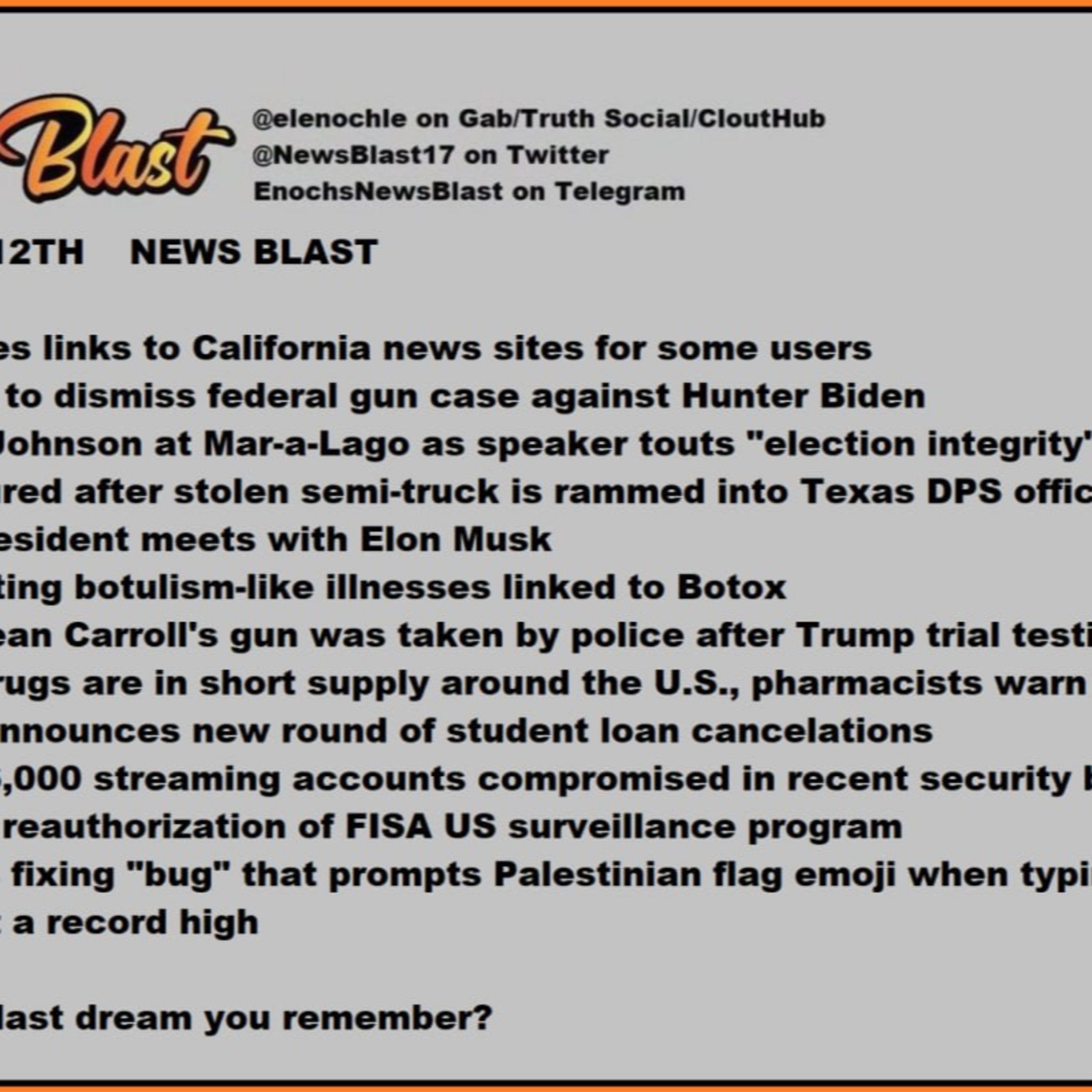 Friday, April 12, 2024 News Blast  episode artwork