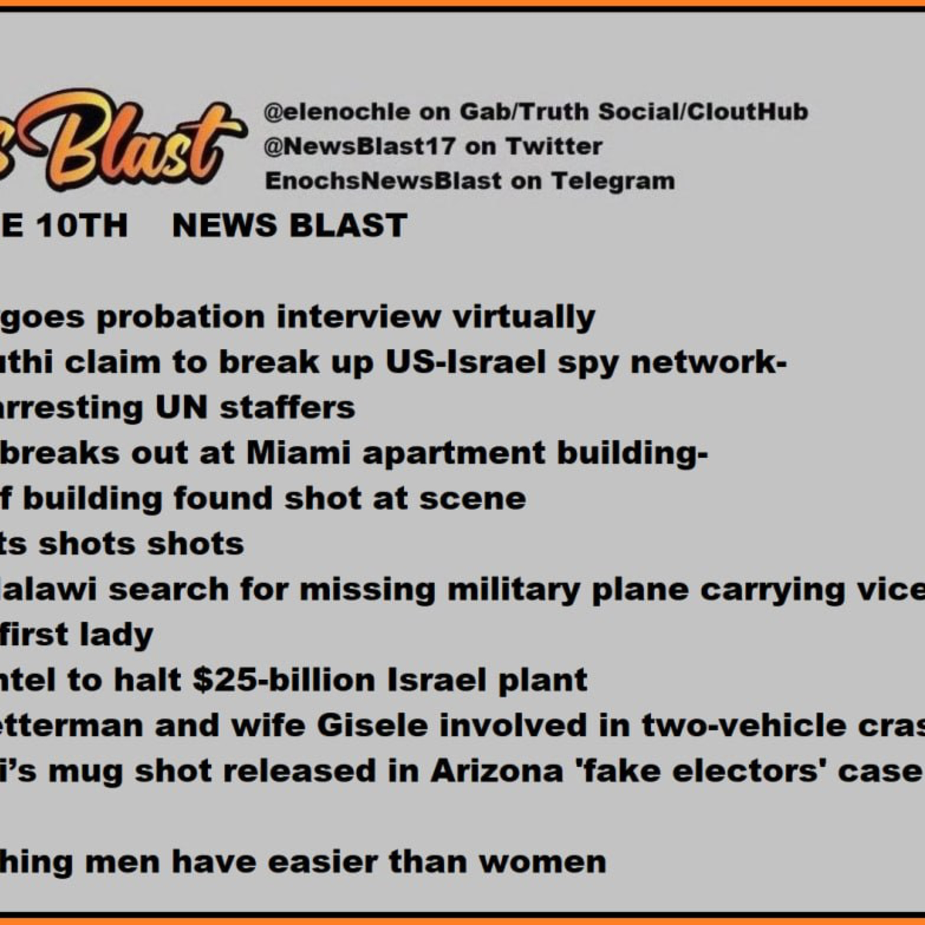 Monday June 10, 2024 News Blast episode artwork