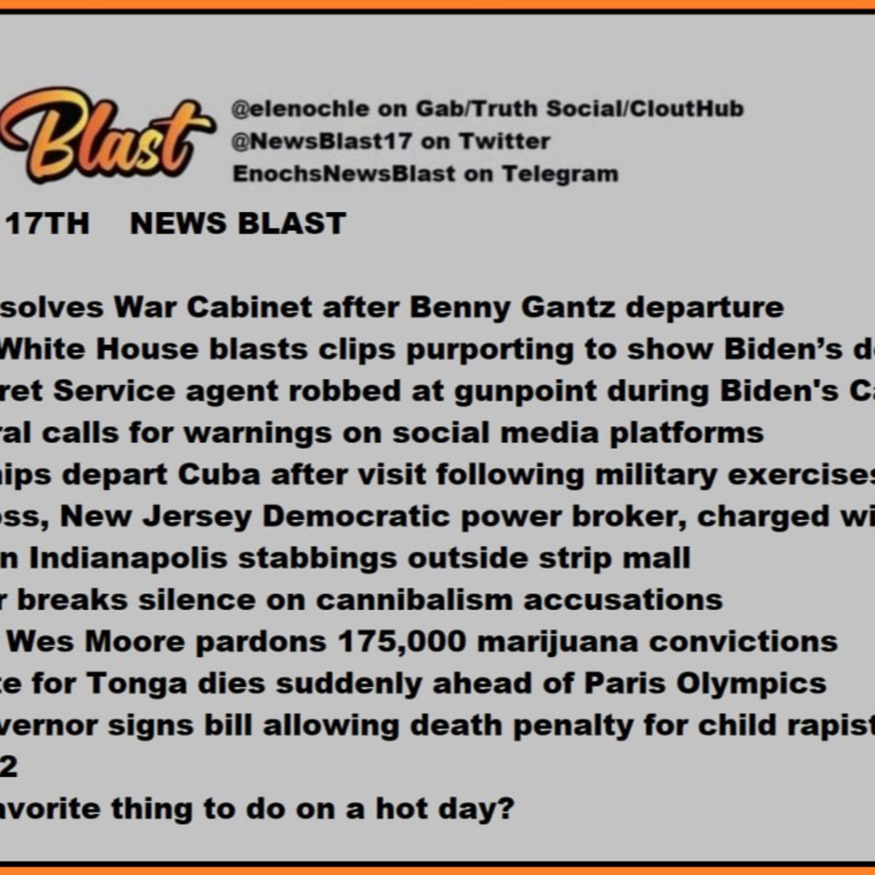 Monday June 17, 2024 News Blast episode artwork
