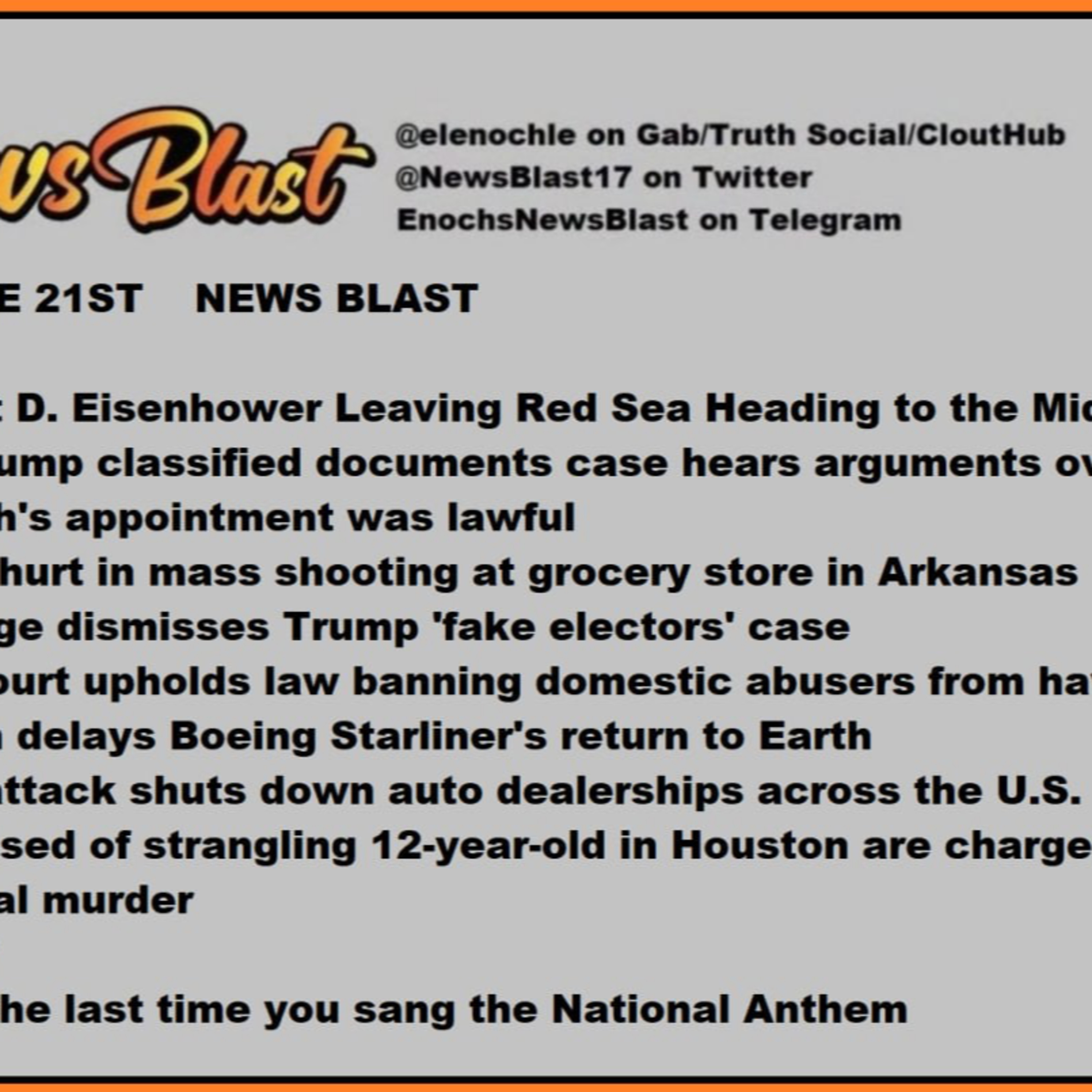 Friday June 21, 2024 News Blast episode artwork