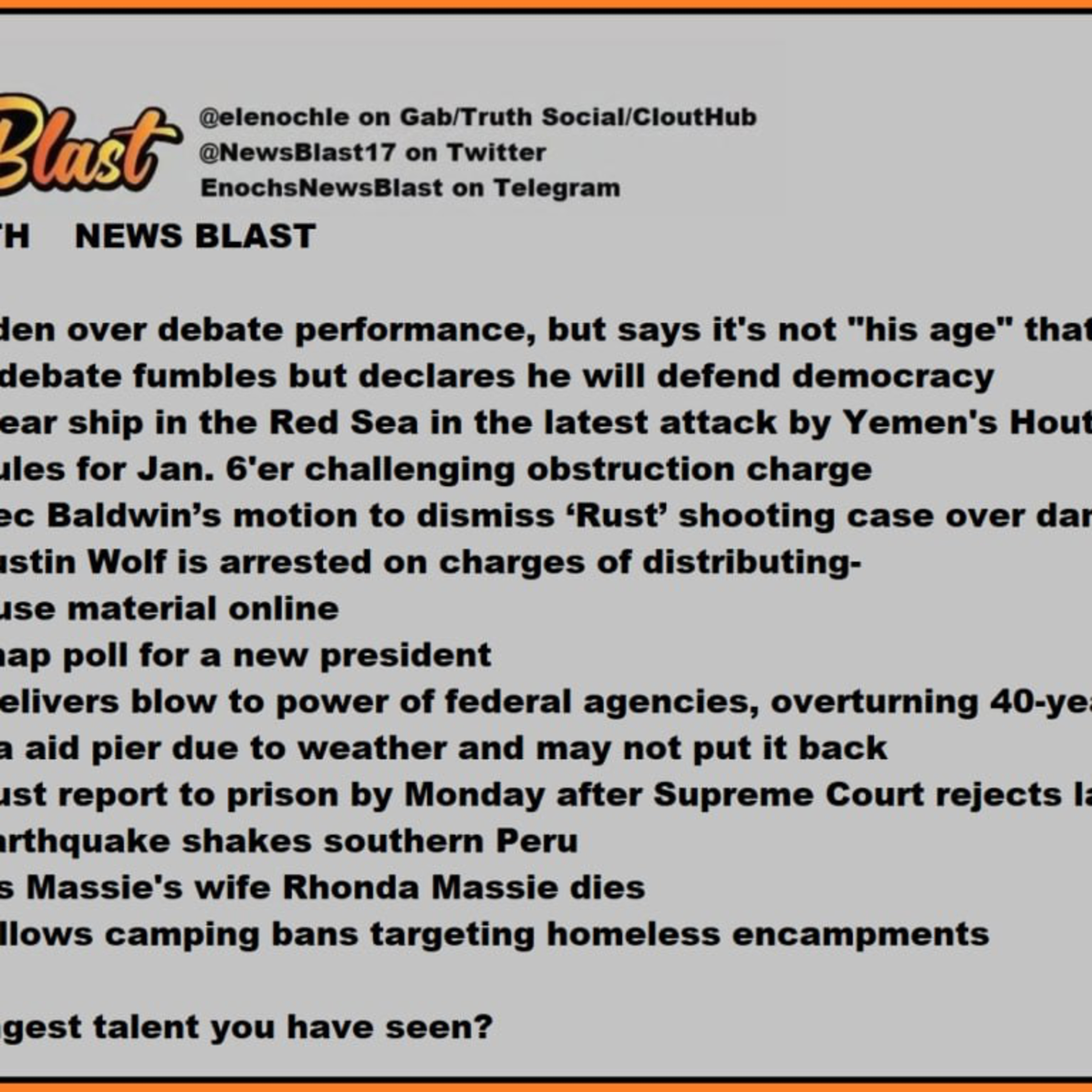Friday, June 28, 2024 News Blast episode artwork