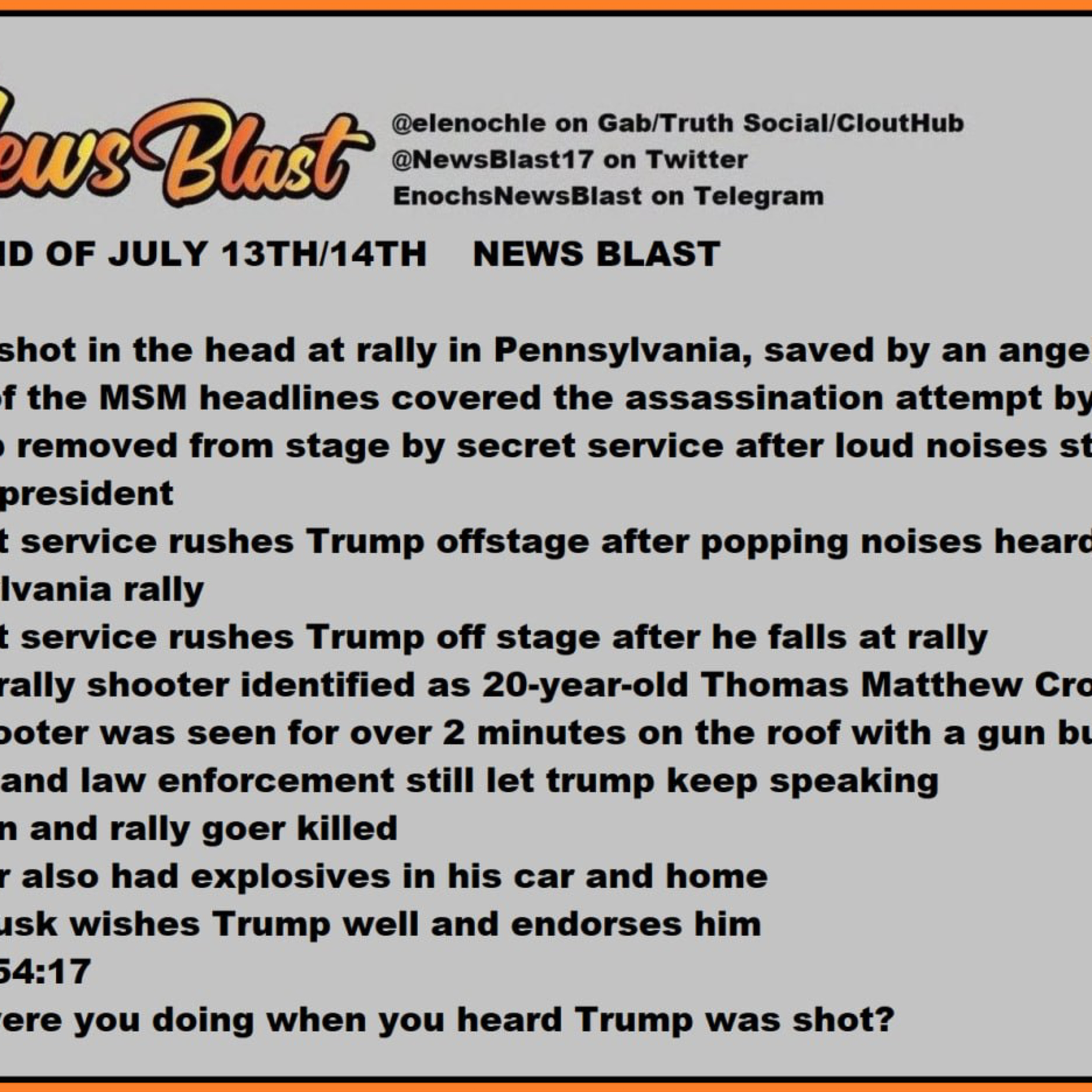 Weekend of July 13/14, 2024 News Blast  episode artwork