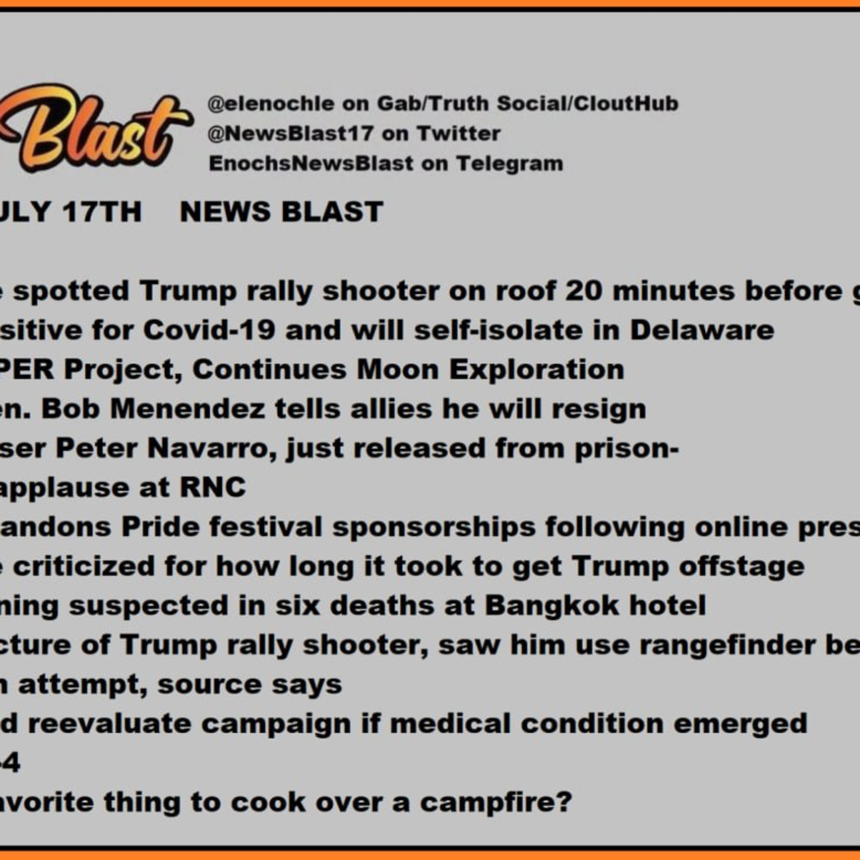 Wednesday, July 17, 2024 News Blast episode artwork
