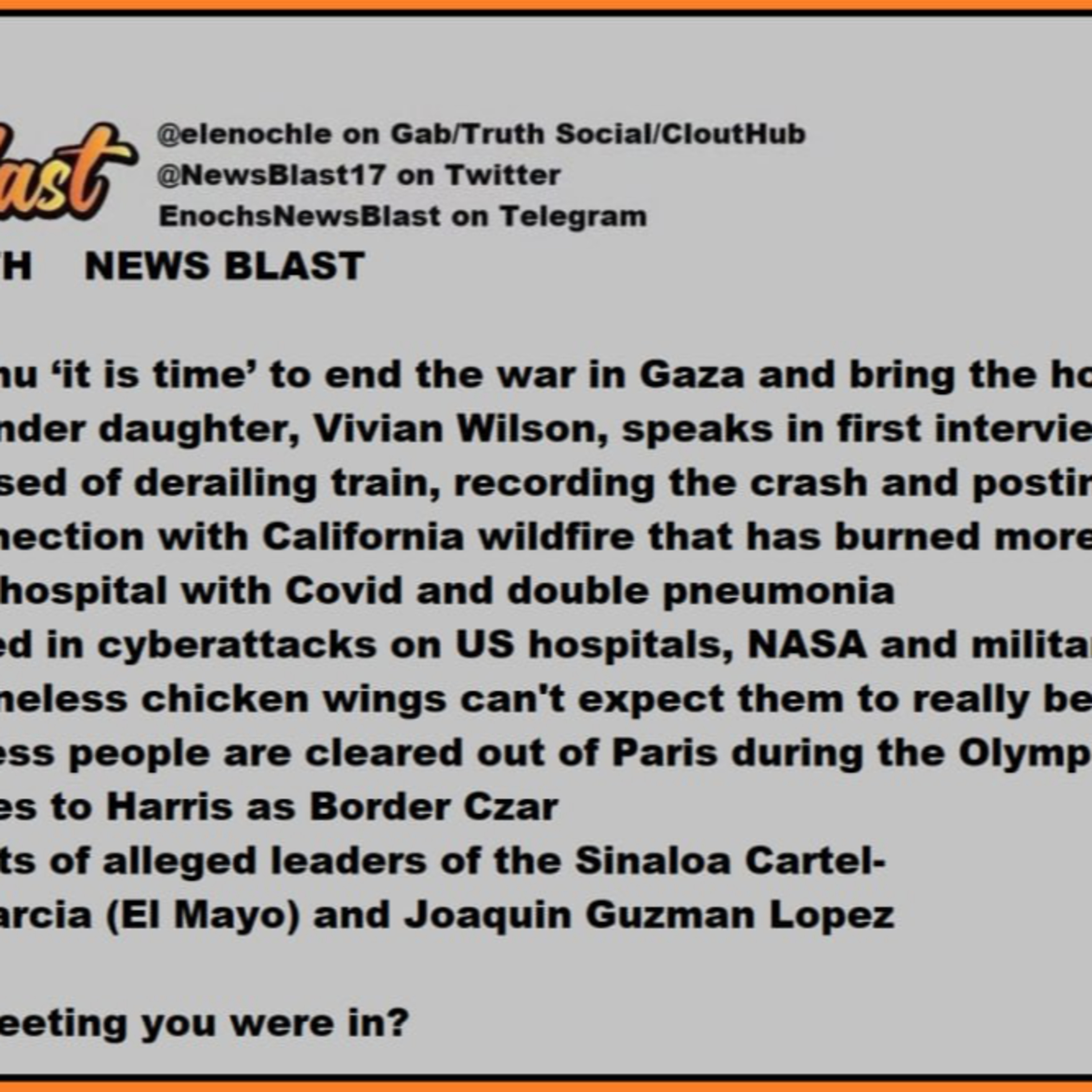 Thursday, July 25, 2024 News Blast episode artwork