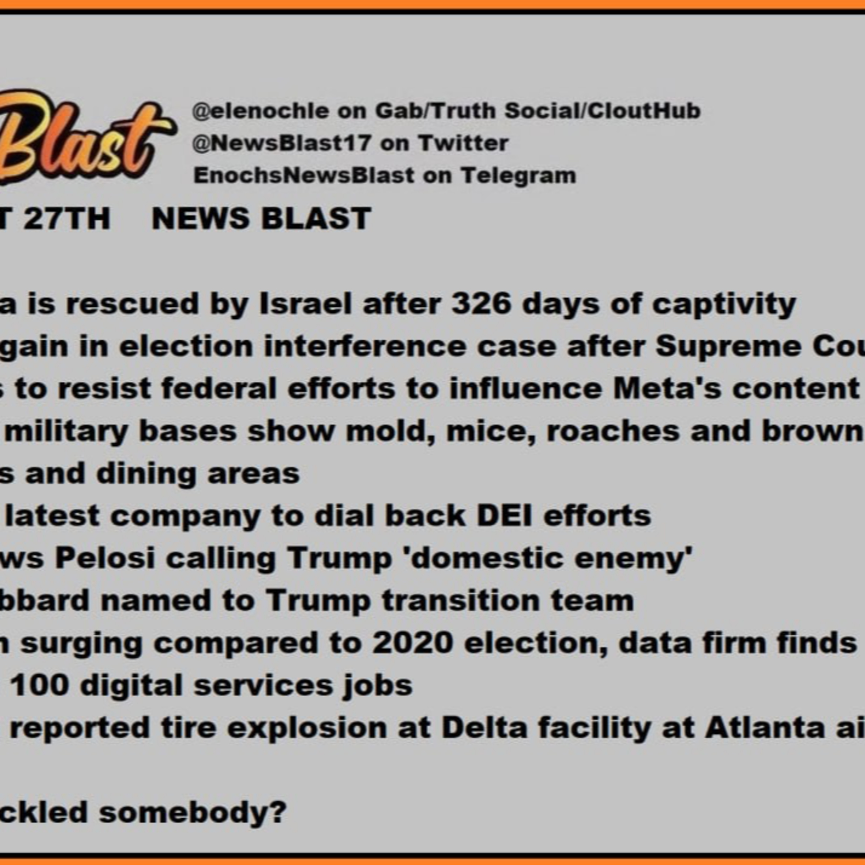 Tuesday, August 27, 2024 News Blast