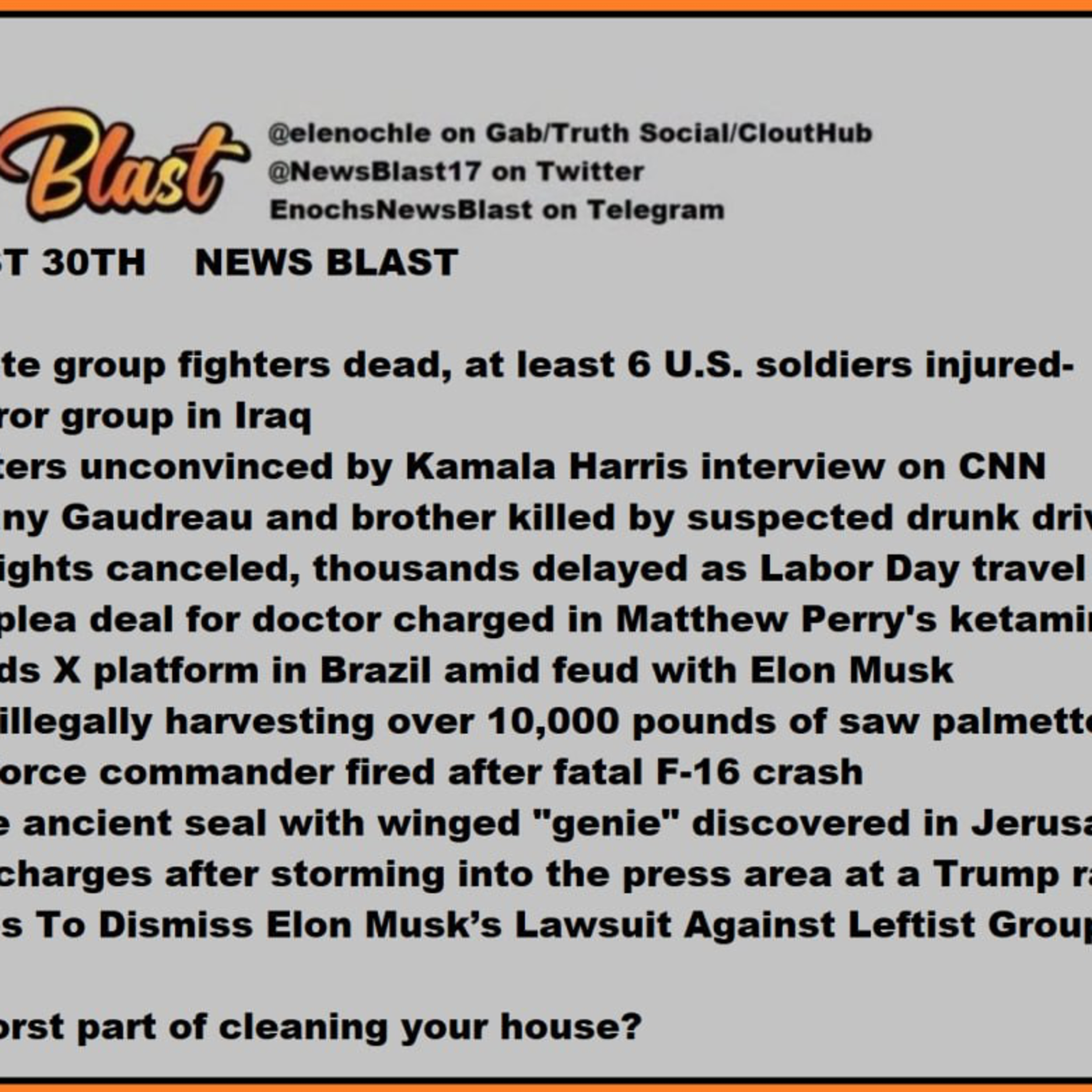 Friday, August 30, 2024 News Blast episode artwork