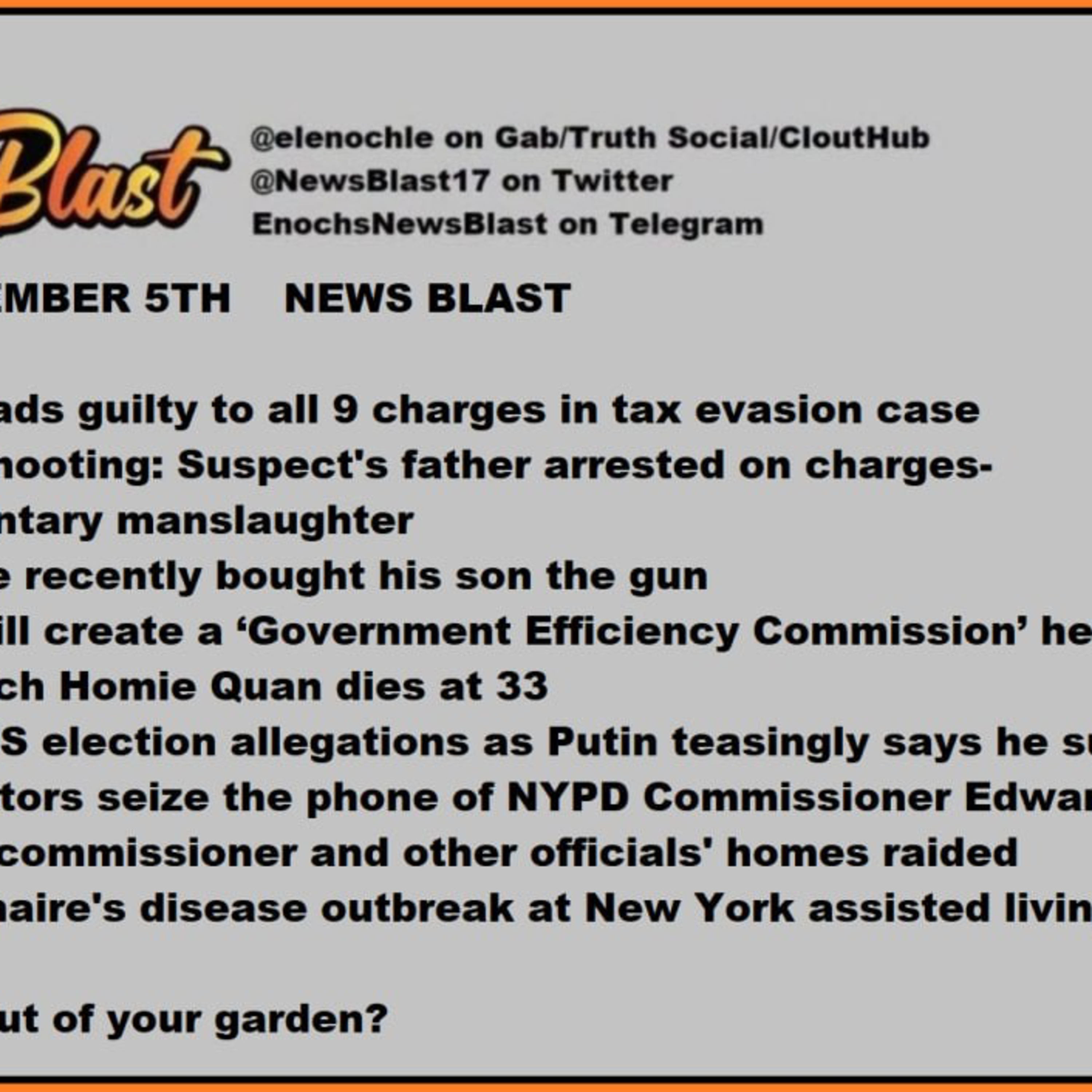 Thursday, September 5, 2024 News Blast episode artwork