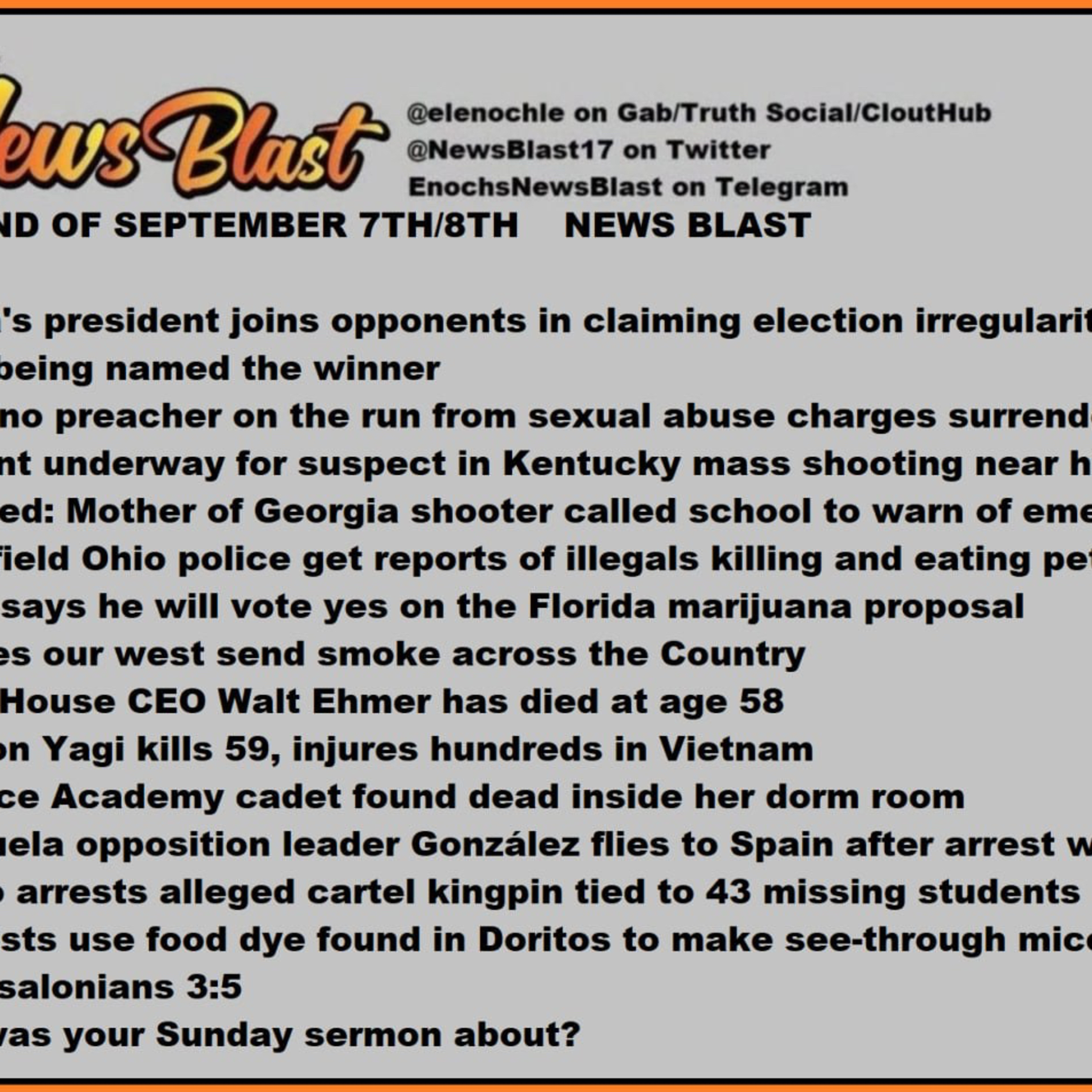 Weekend of September 7/8, 2024 News Blast episode artwork
