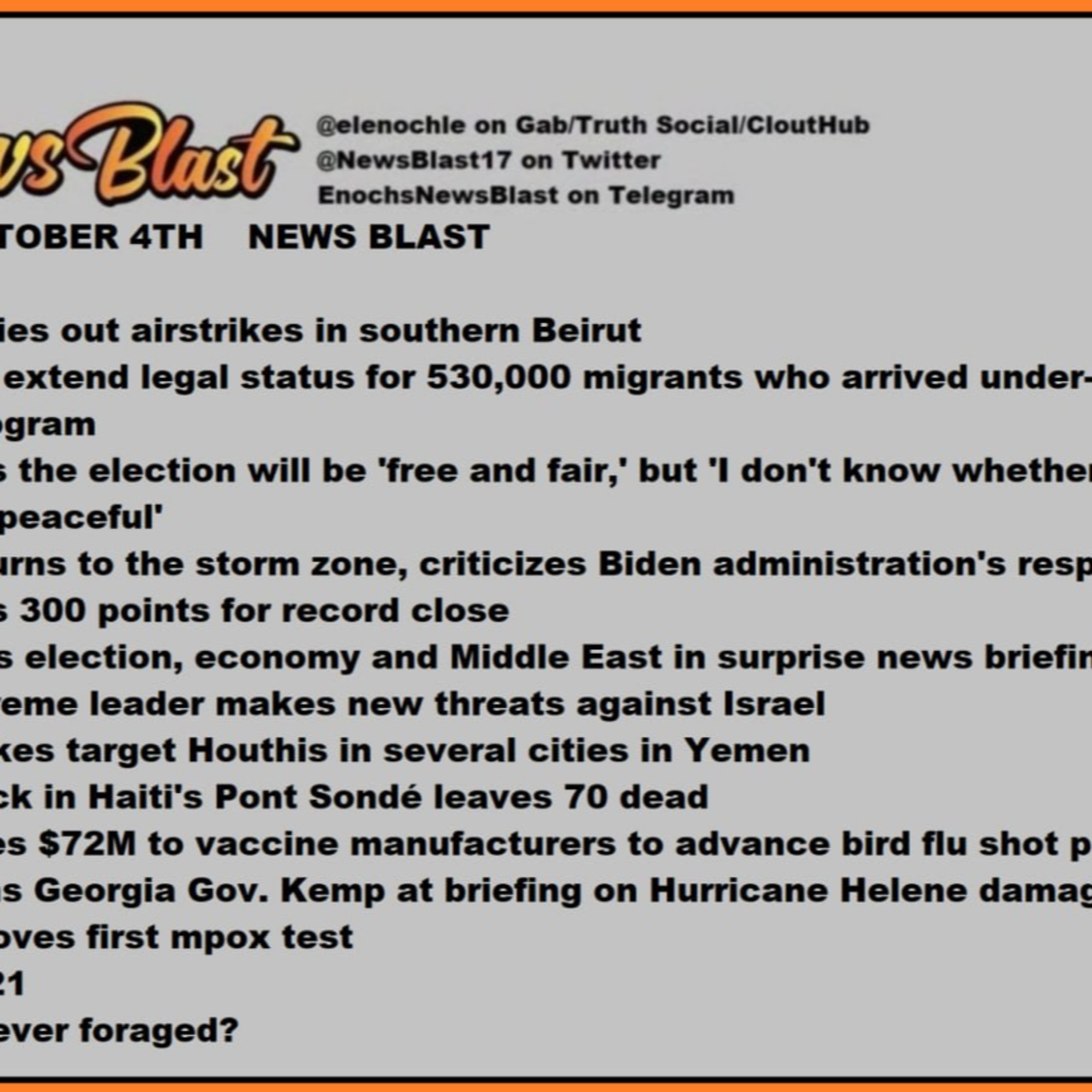 Friday, October 4, 2024 News Blast  episode artwork