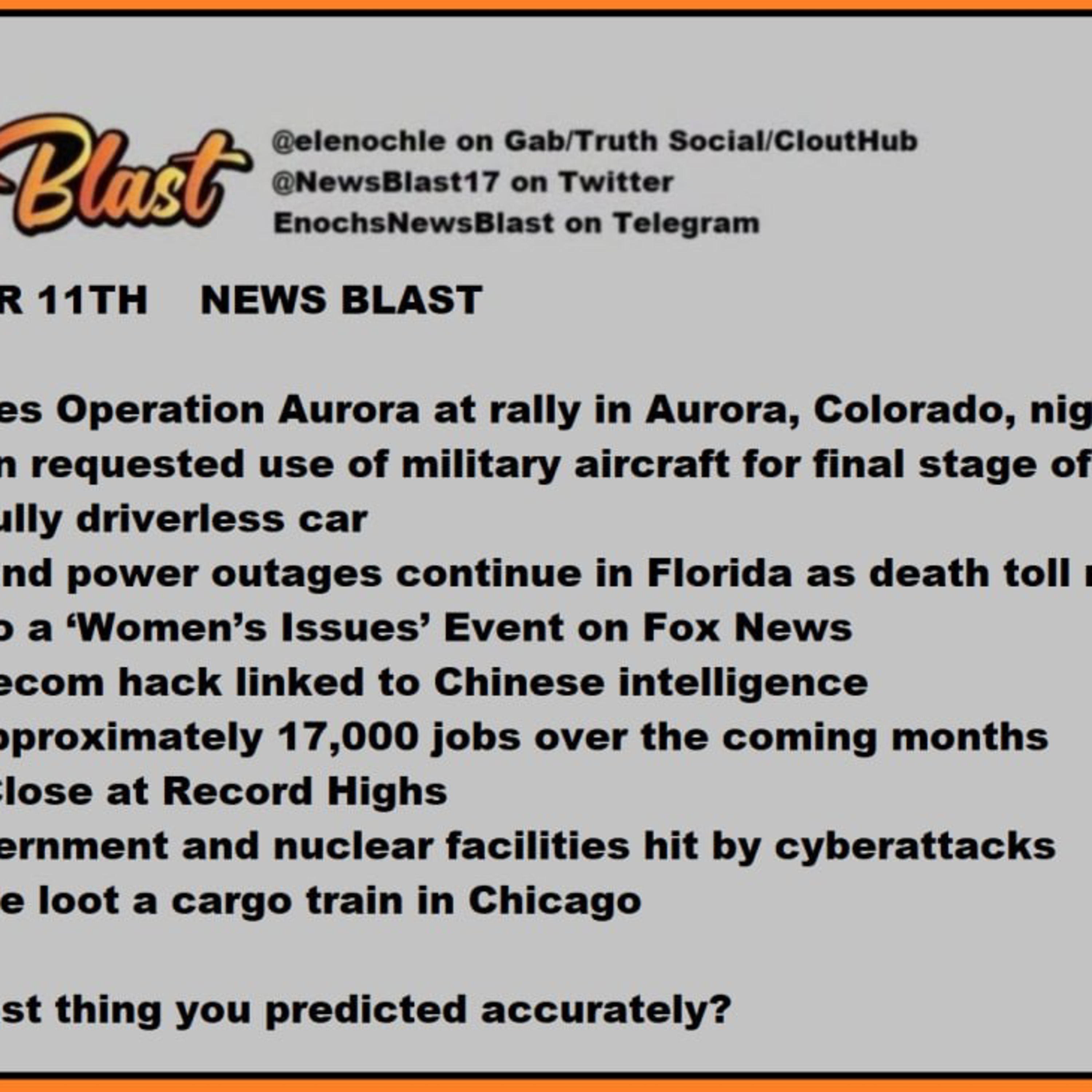 Friday, October 11, 2024 News Blast episode artwork