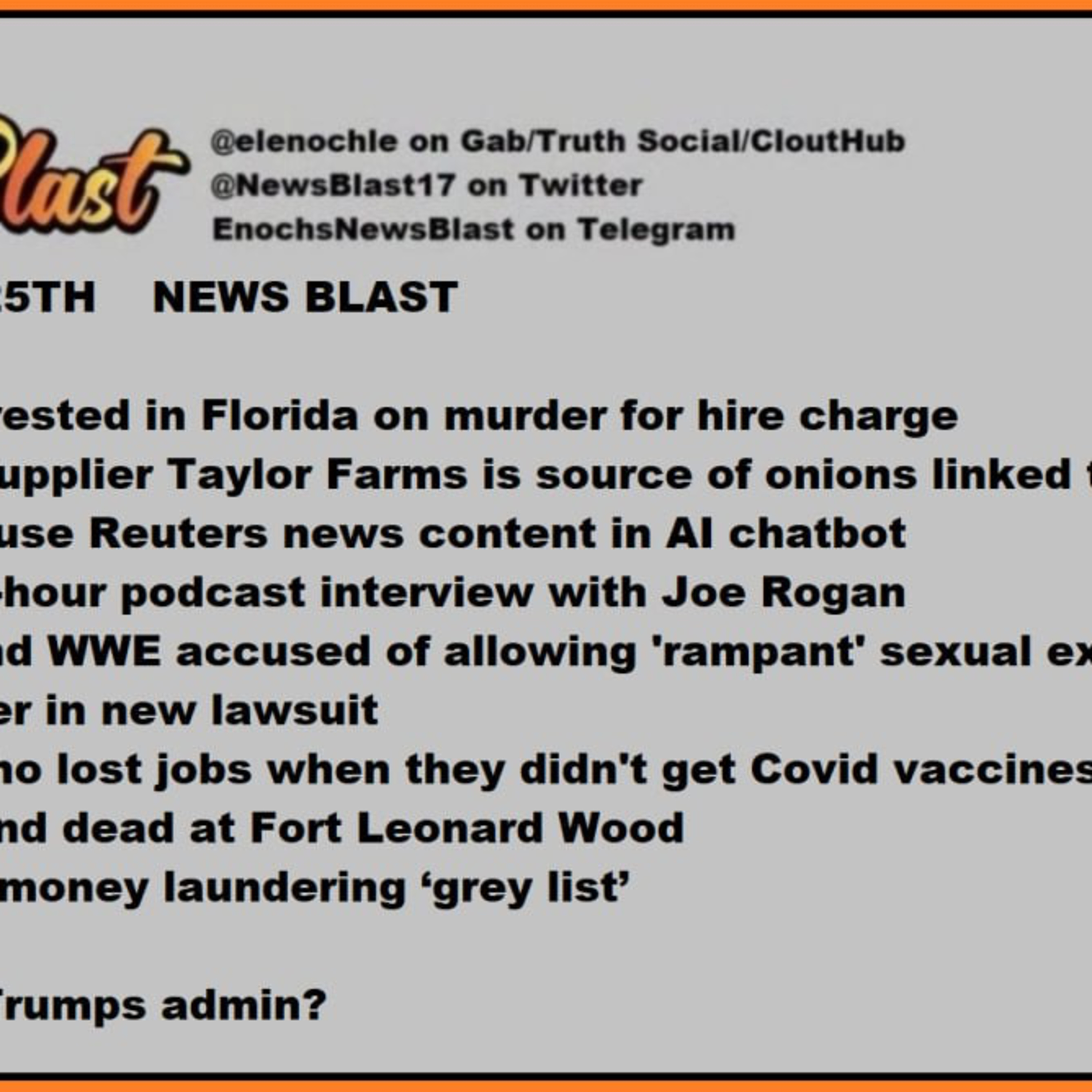 Friday, October 25, 2024 News Blast episode artwork