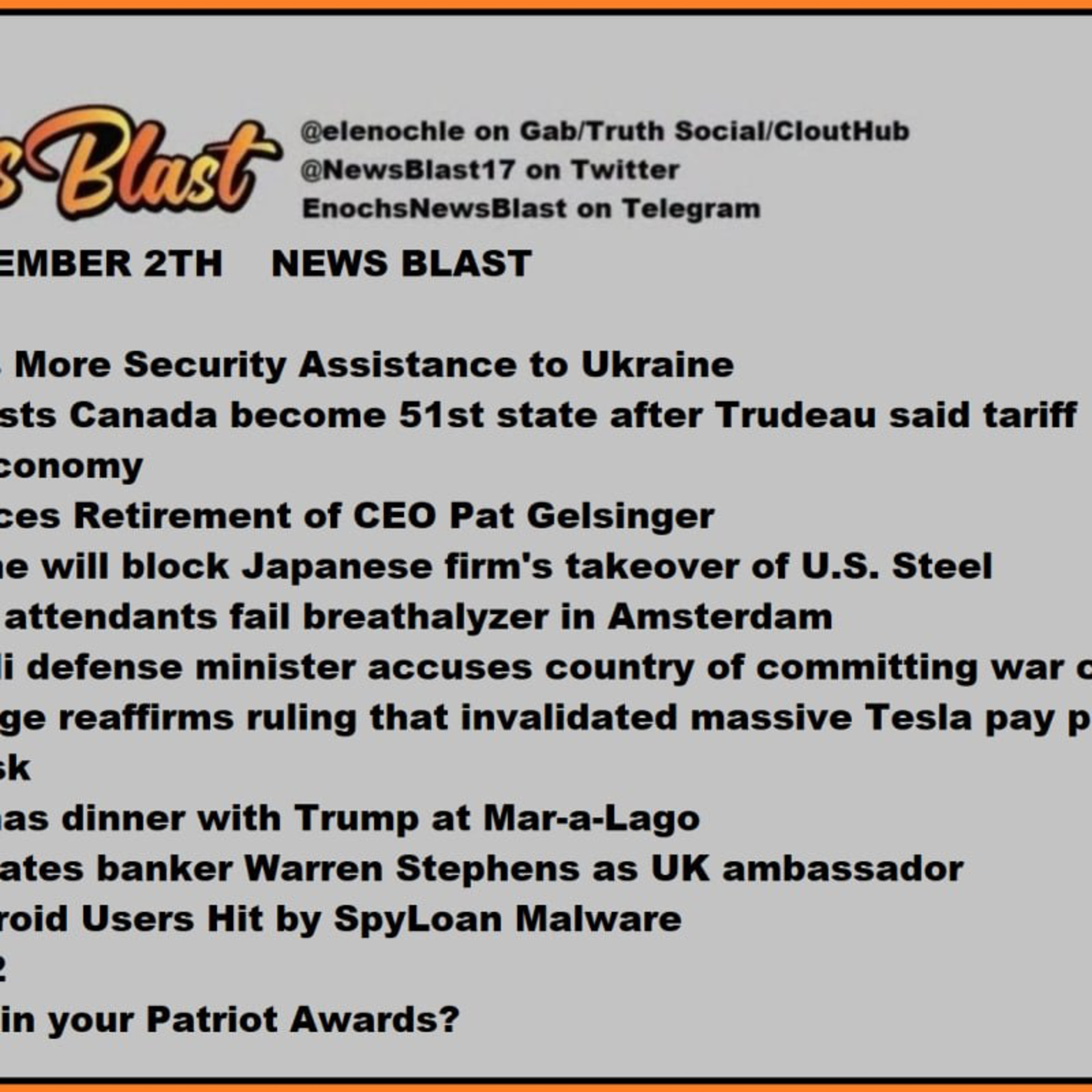 Monday Dec 2, 2024 News Blast episode artwork