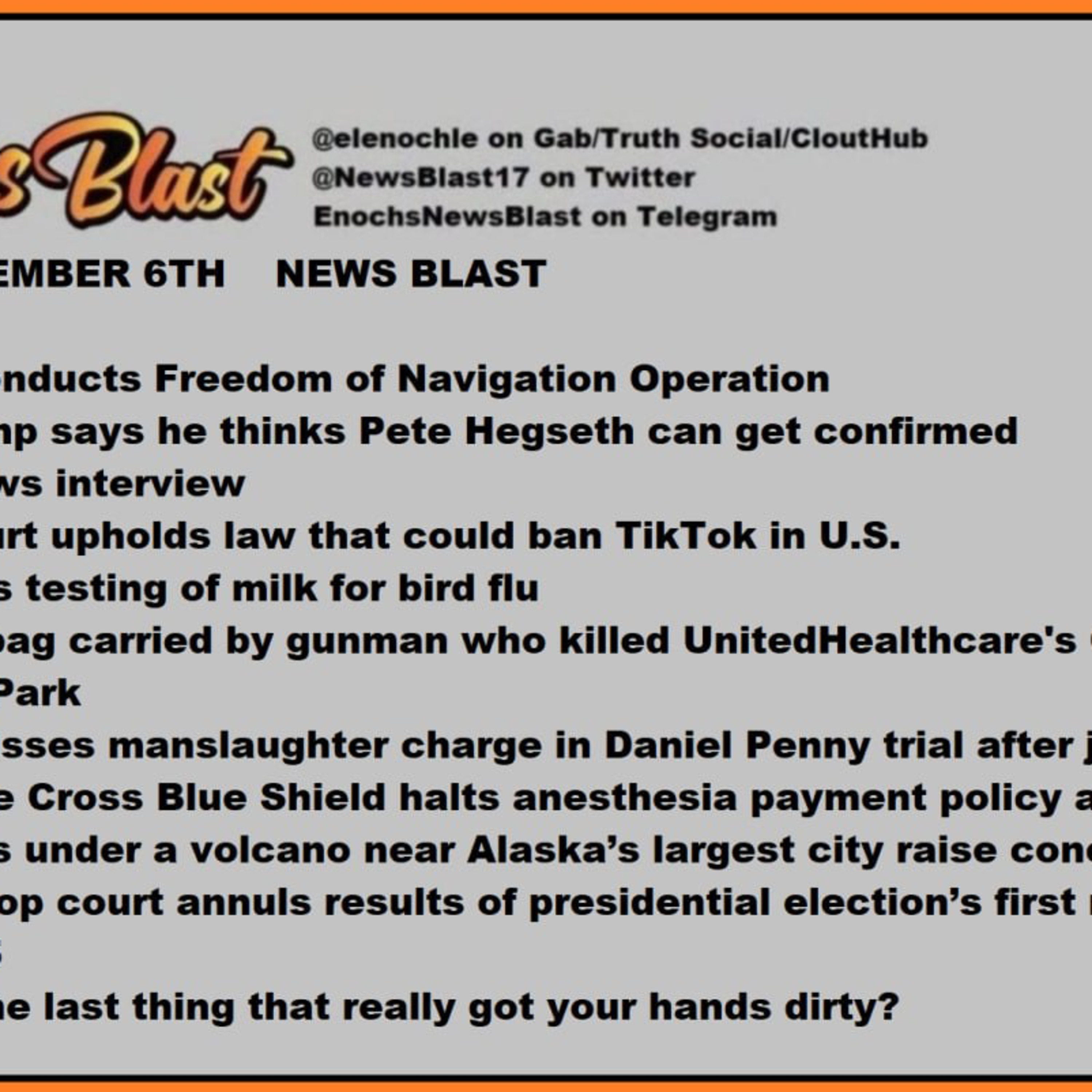  Friday December 6, 2024 News Blast  episode artwork