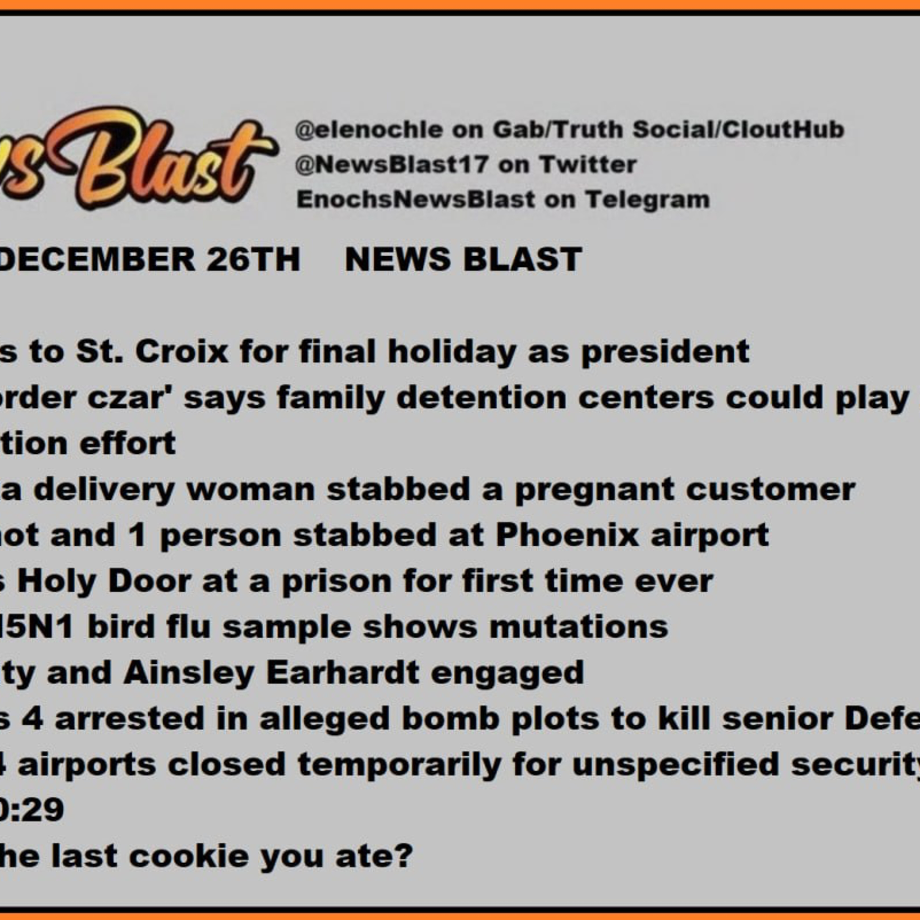 Thursday December 26, 2024. News  episode artwork