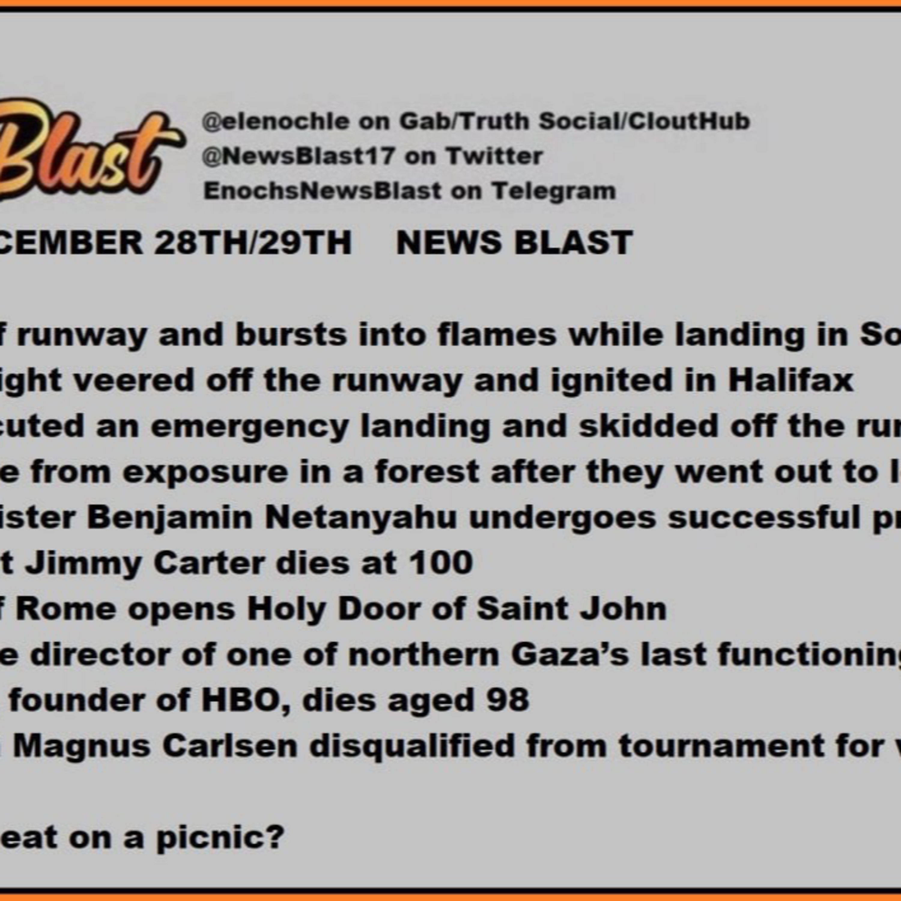 Weekend of December 28/29, 2024 News Blast episode artwork