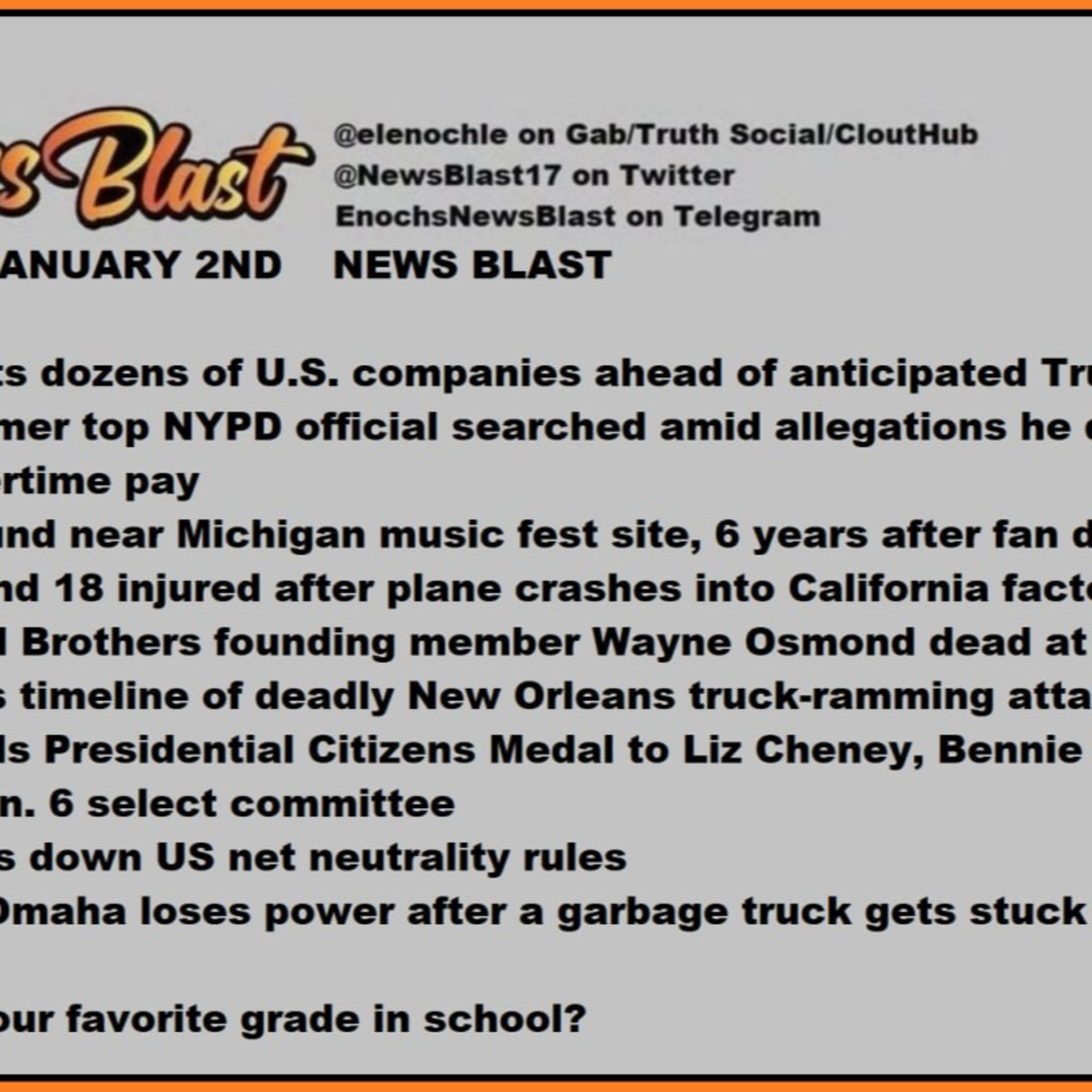 Thursday, January 2, 2025 News Blast episode artwork