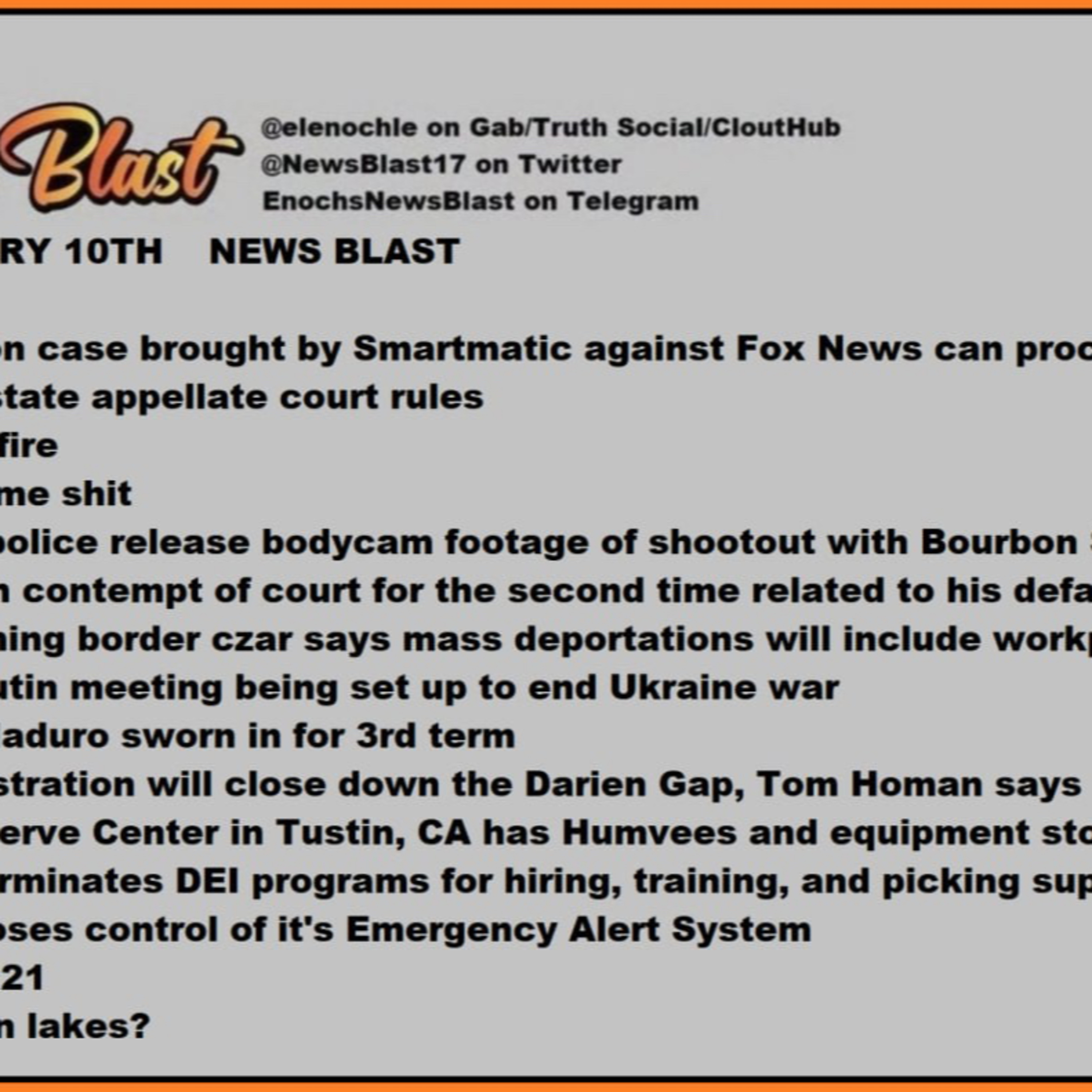Friday January 10,2025 News Blast  episode artwork