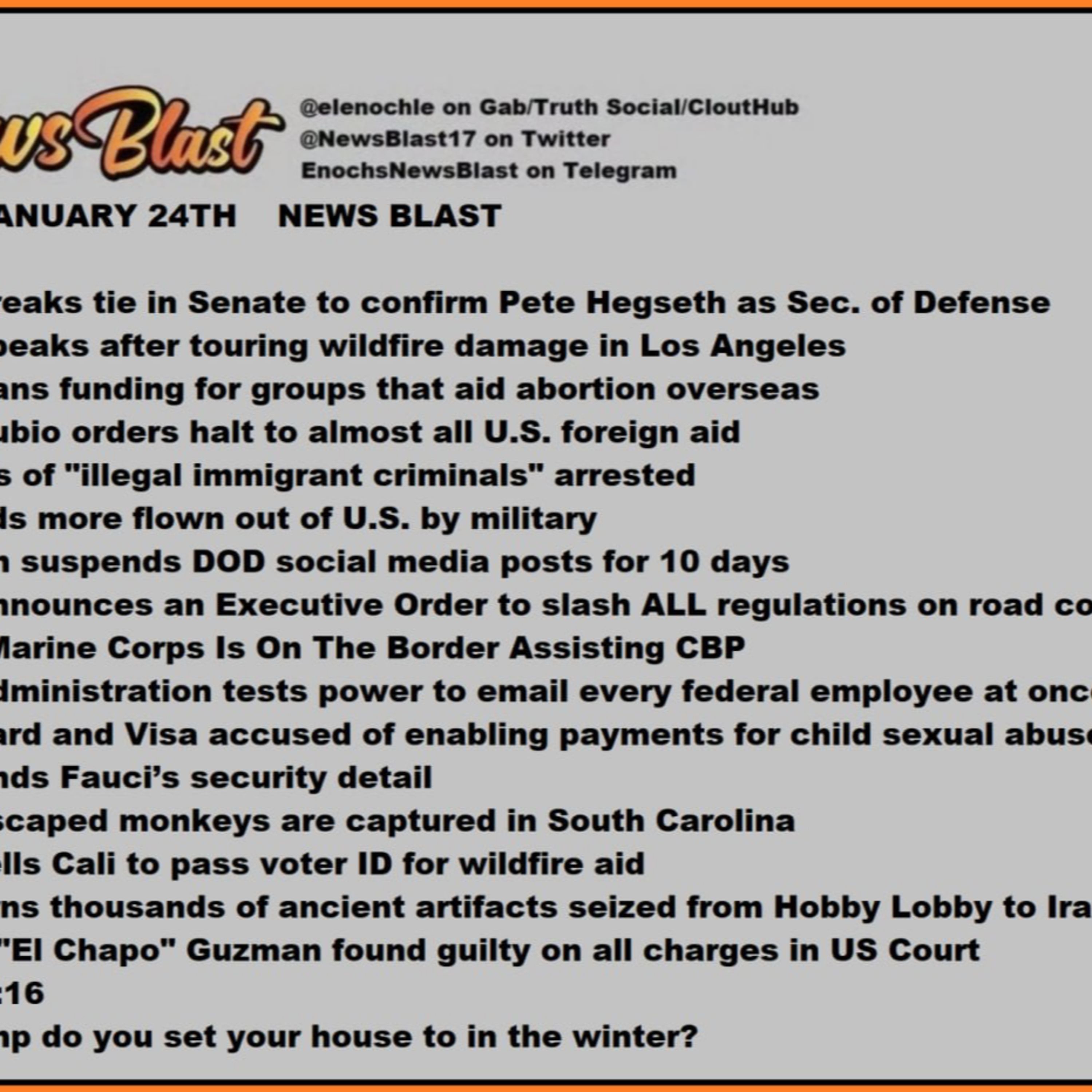 Friday, January 24, 2025 News Blast episode artwork
