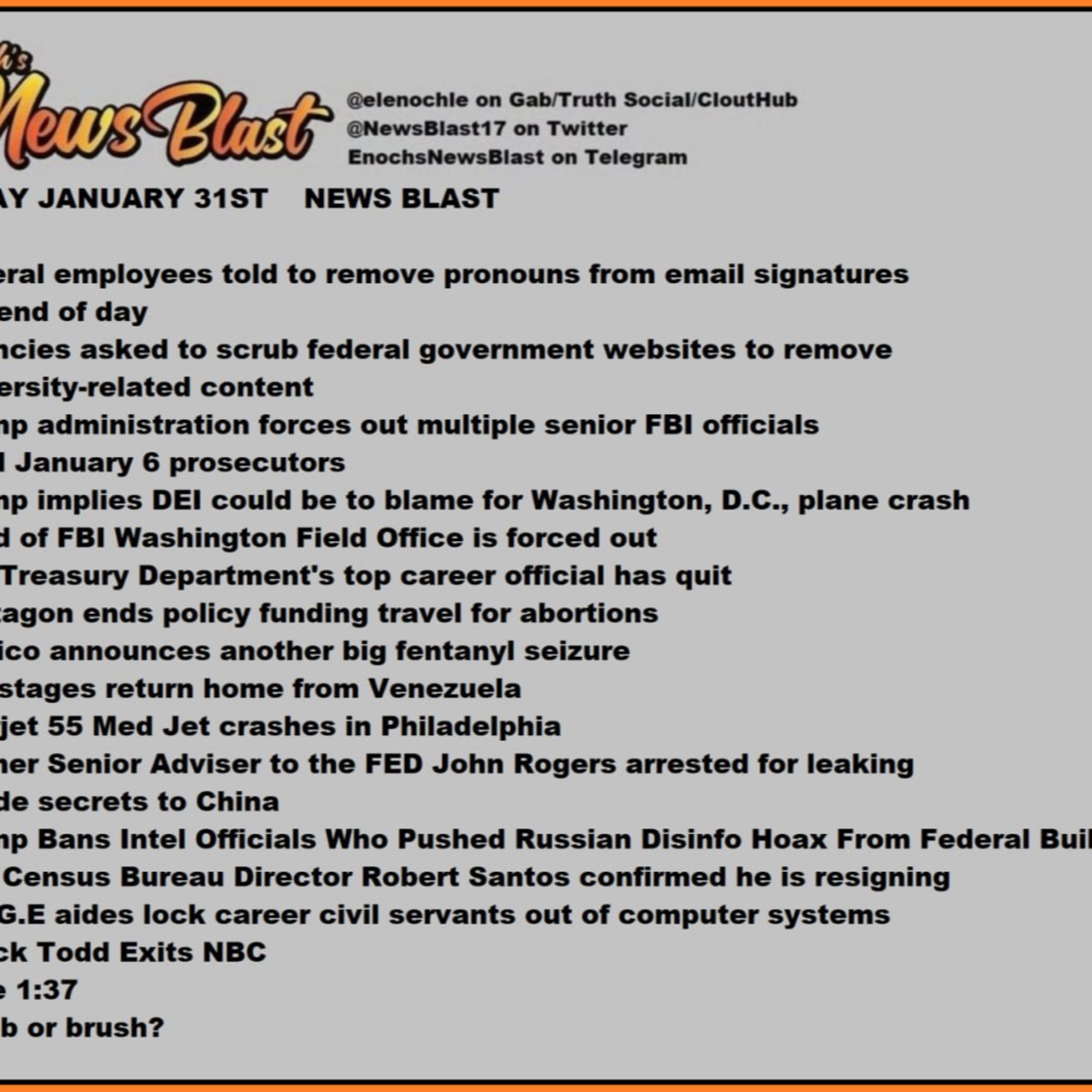 Friday January 31, 2025 News Blast  episode artwork